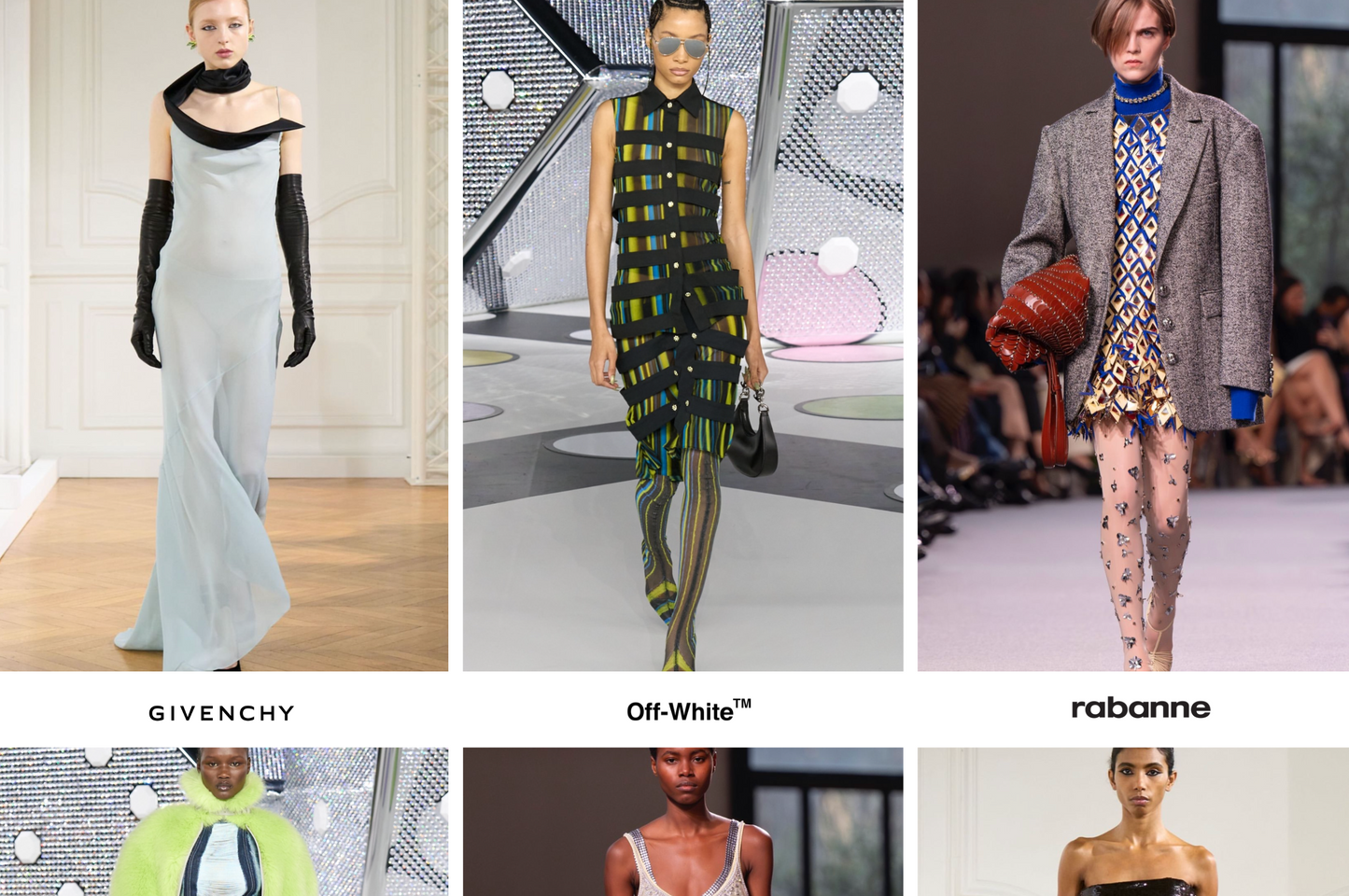 Parigi in vetrina: Givenchy, Off-White e Paco Rabanne illuminano la scena con le loro ultime collezioni.