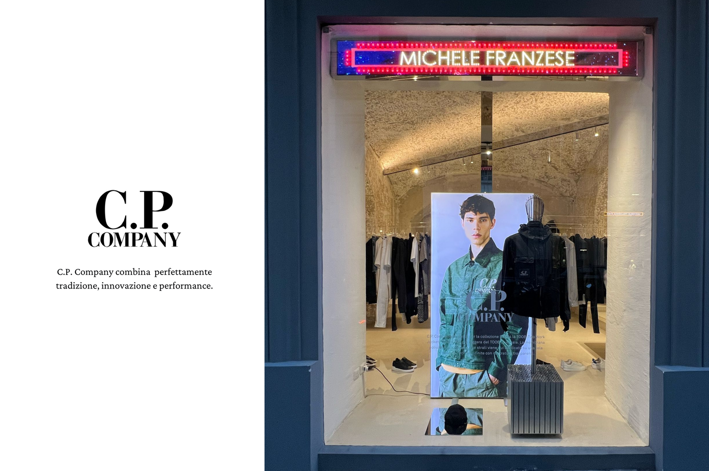 Scopri la Nuova Vetrina C.P. Company presso la Boutique Michele Franzese Moda a Napoli