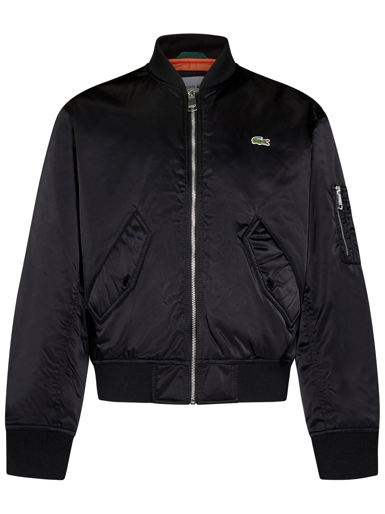 Leather jacket lacoste hotsell