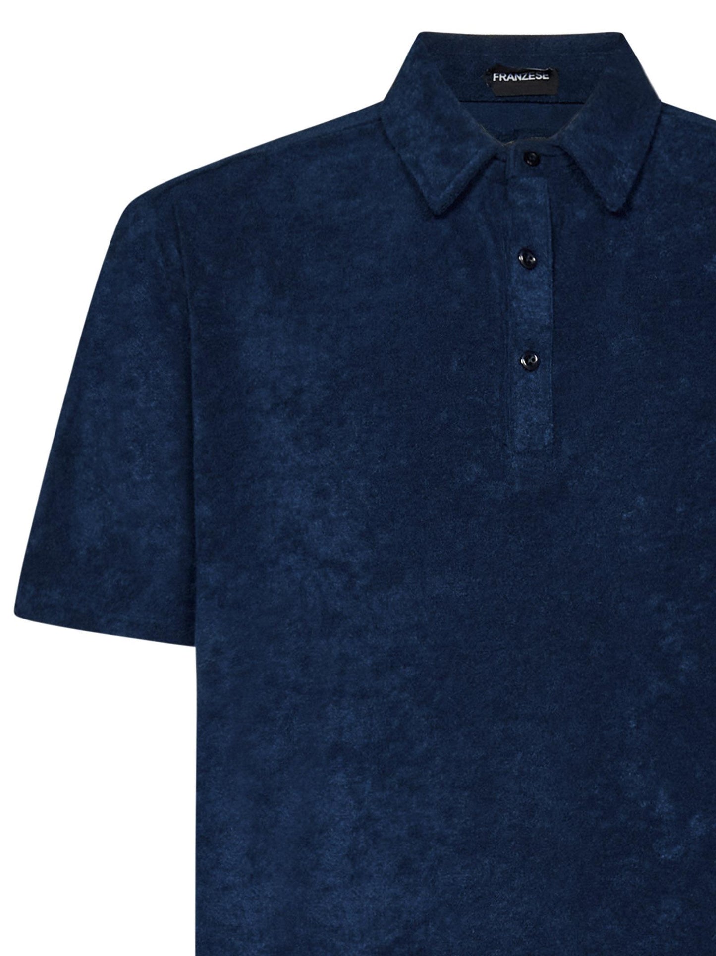 Polo Brad Pitt Franzese Napoli<BR/> FRAPL14 BLU Franzese Collection Pronta Sartoria