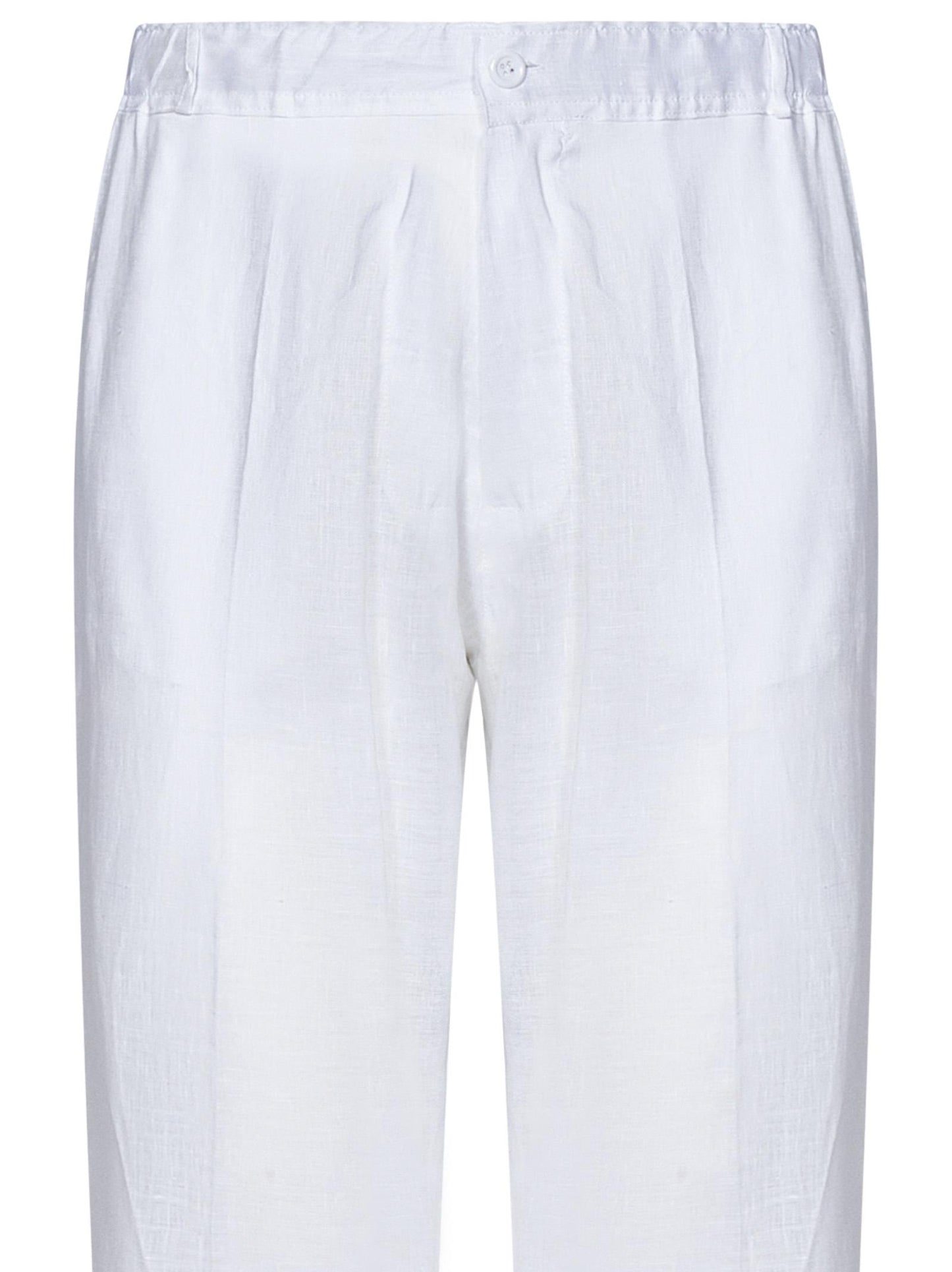 Pantaloni Lapo Elkann Franzese Napoli<BR/> FRAPT01 BIANCO Franzese Collection Pronta Sartoria