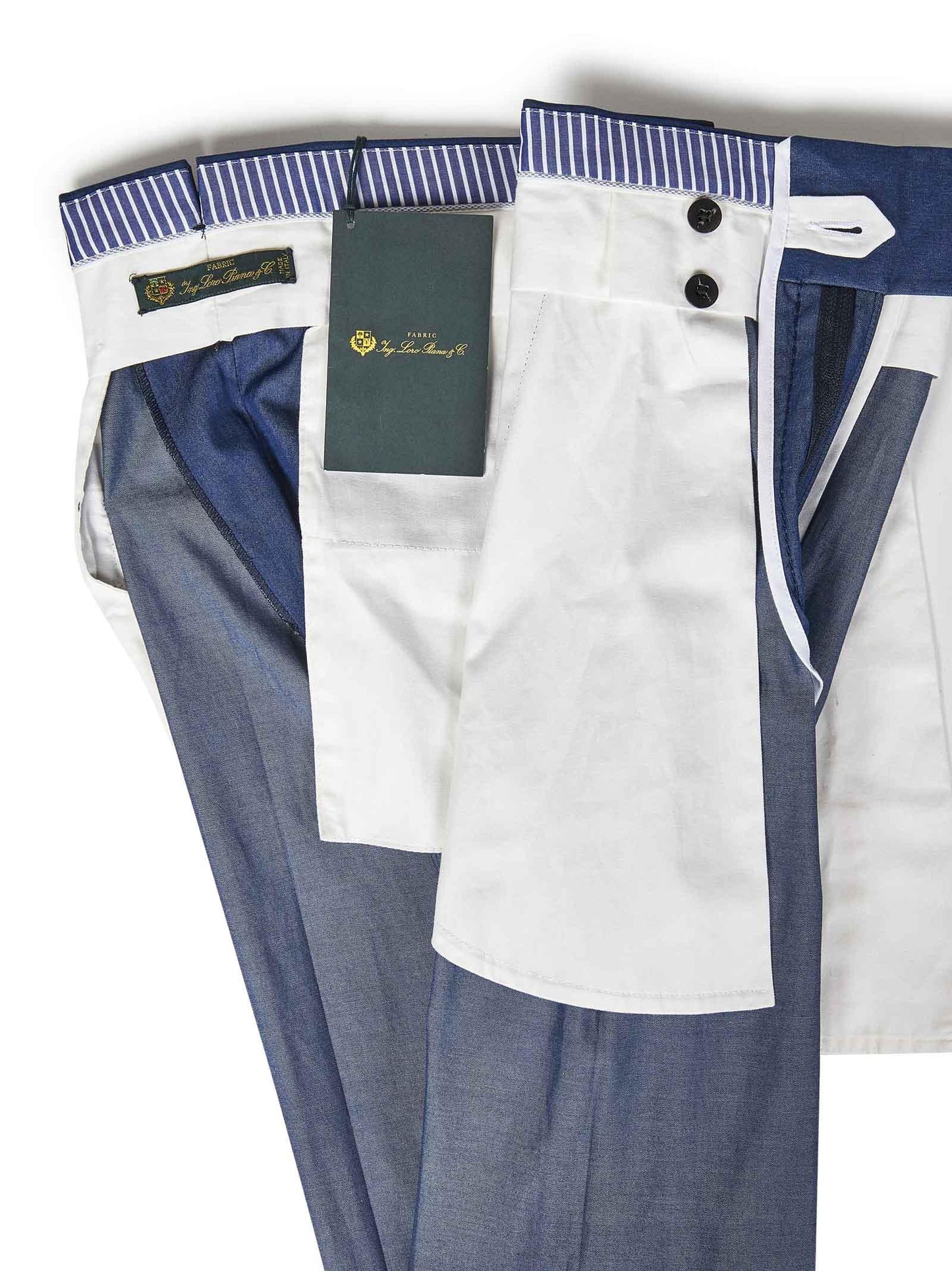 Pantaloni modello Principe di Savoia Franzese Napoli FRAP0125 DENIM Franzese Collection Pronta Sartoria