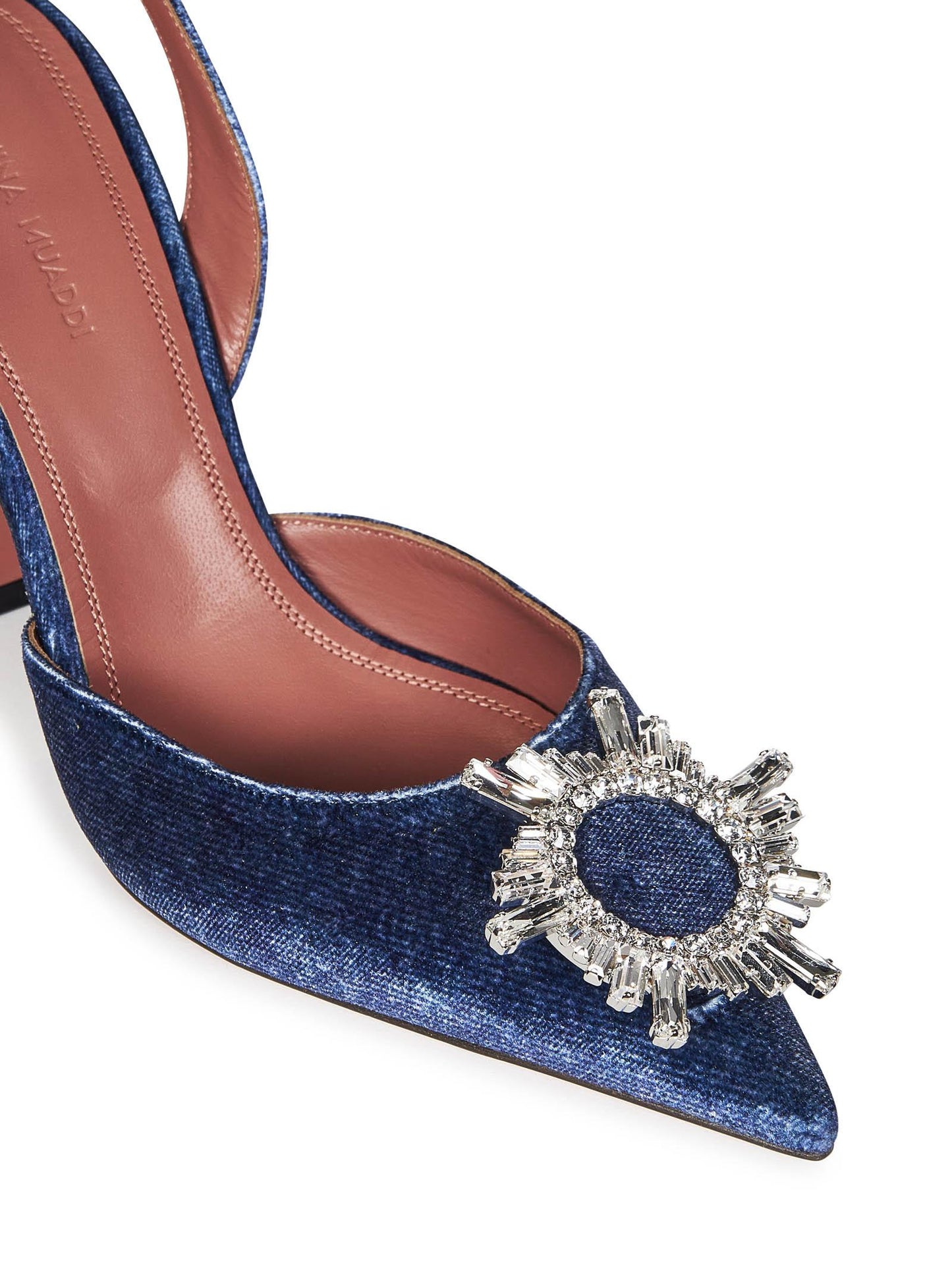 Décolleté Begum Sling Amina Muaddi<BR/> BEGUMSLING DENIM Amina Muaddi