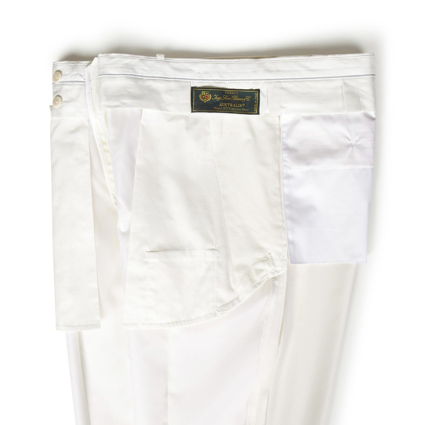 Pantaloni modello Stefano De Martino Franzese Napoli FRP2507 BIANCO Franzese Collection Pronta Sartoria