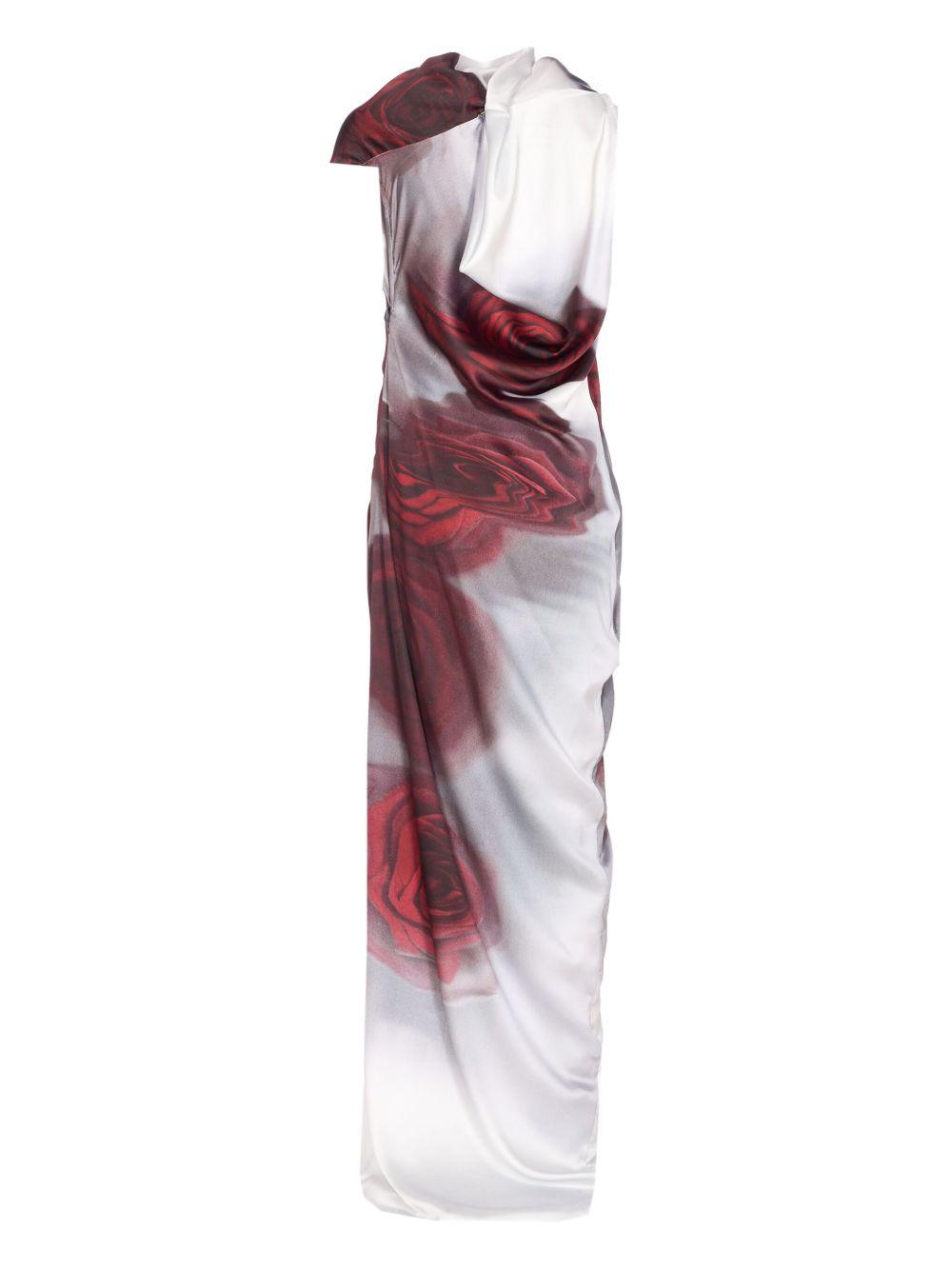 Abito Lungo The Long Red Blurry Roses Jean Paul Gaultier WDR075W050 010230 Jean Paul Gaultier