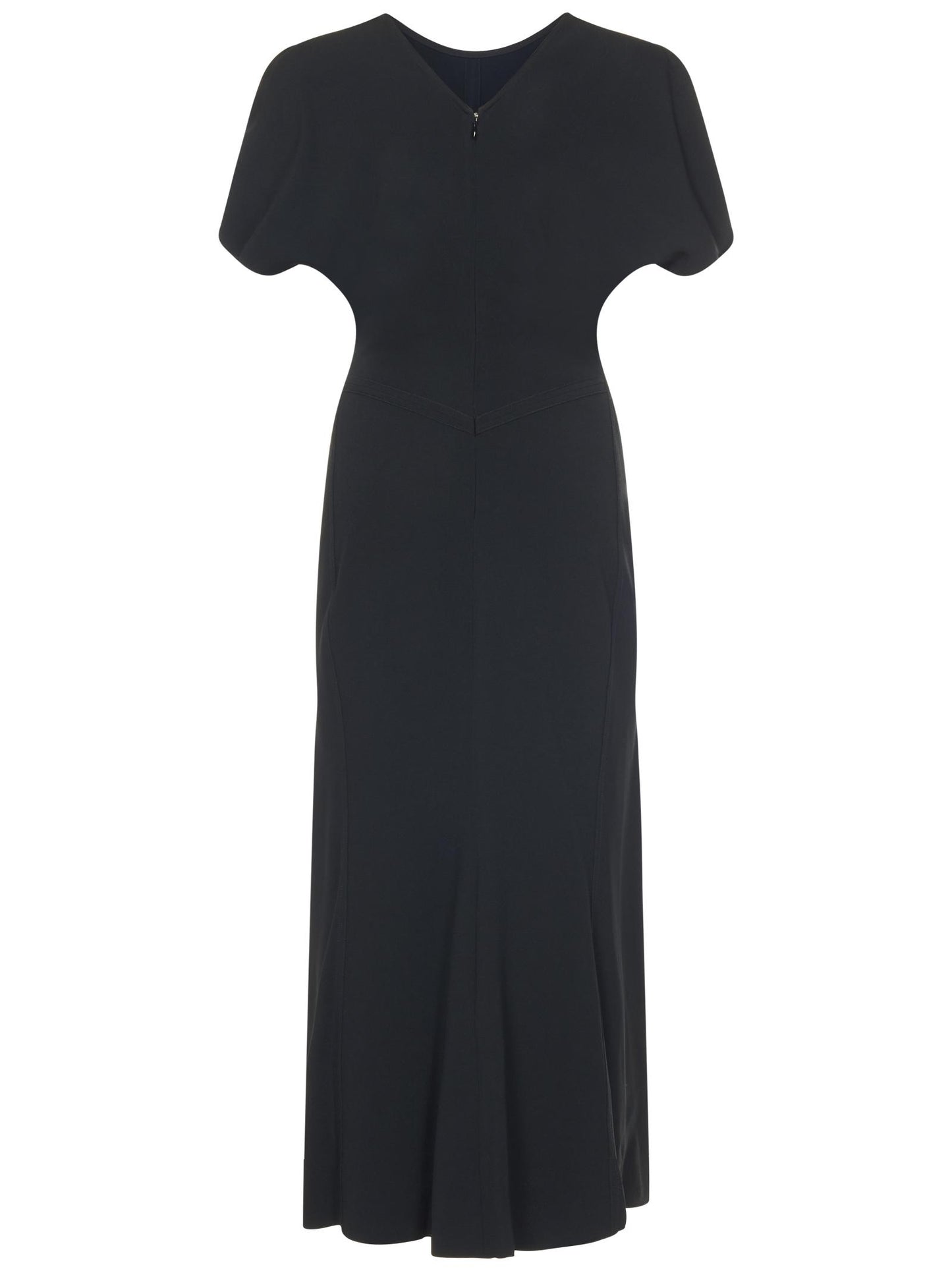 Abito Midi Gathered Waist Victoria Beckham 1124WDR005227A BLACK Victoria Beckham