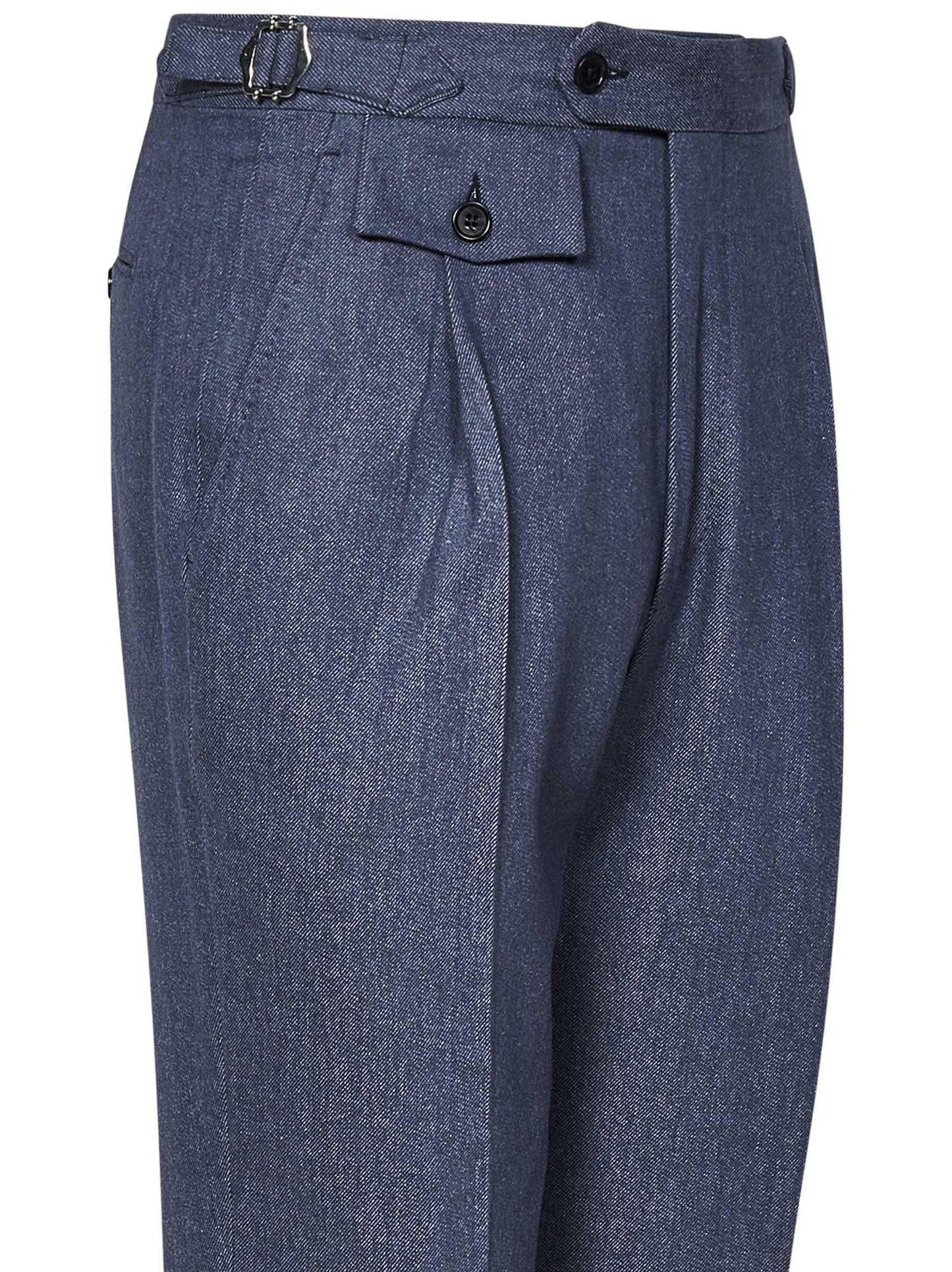 Pantaloni modello Stefano De Martino Franzese Napoli FMP445 BLU Franzese Collection Pronta Sartoria