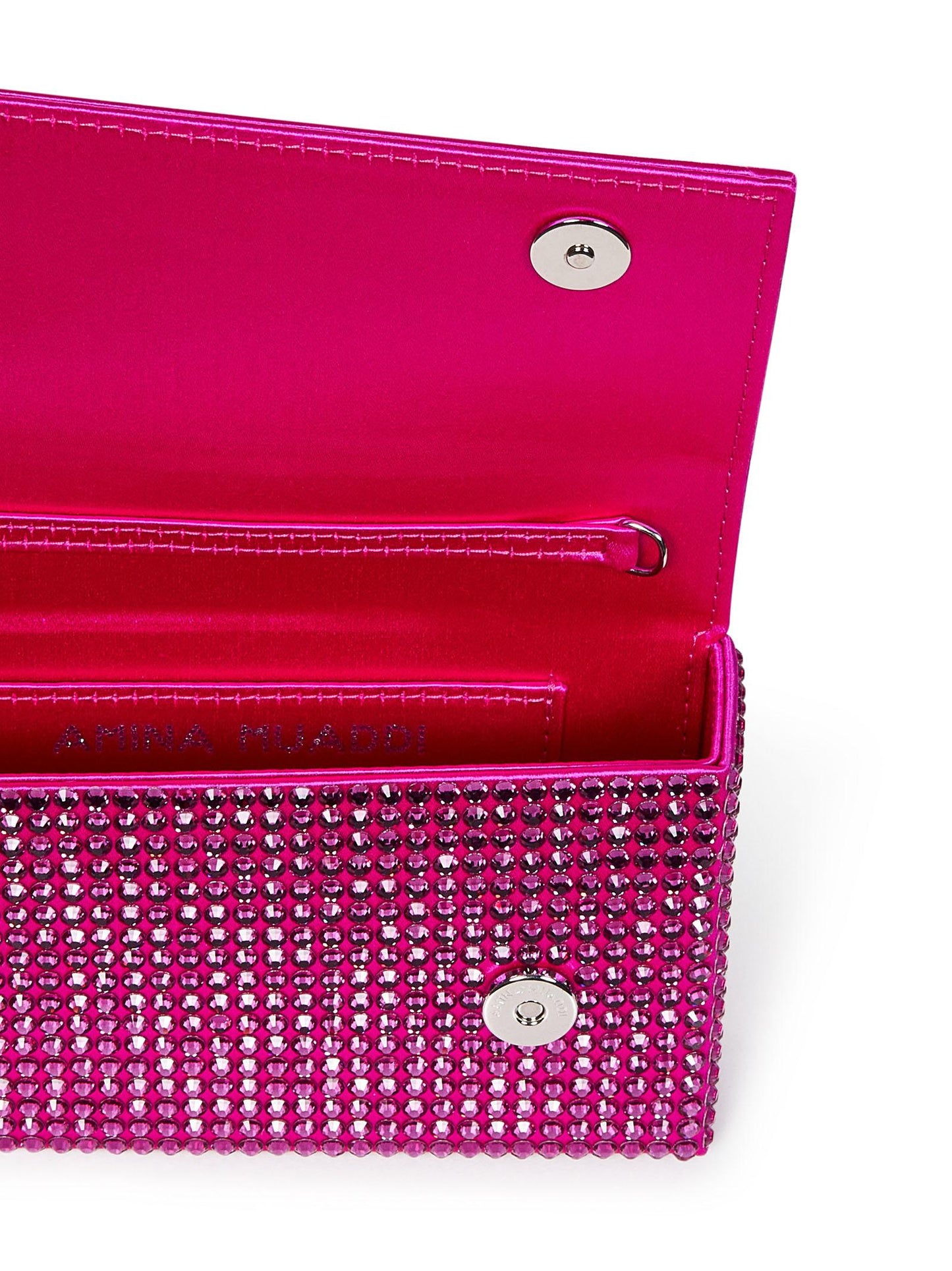 Clutch SUPERAMINI PALOMA Amina Muaddi<BR/> SUPERAMINIPALOMA FUXIA Amina Muaddi