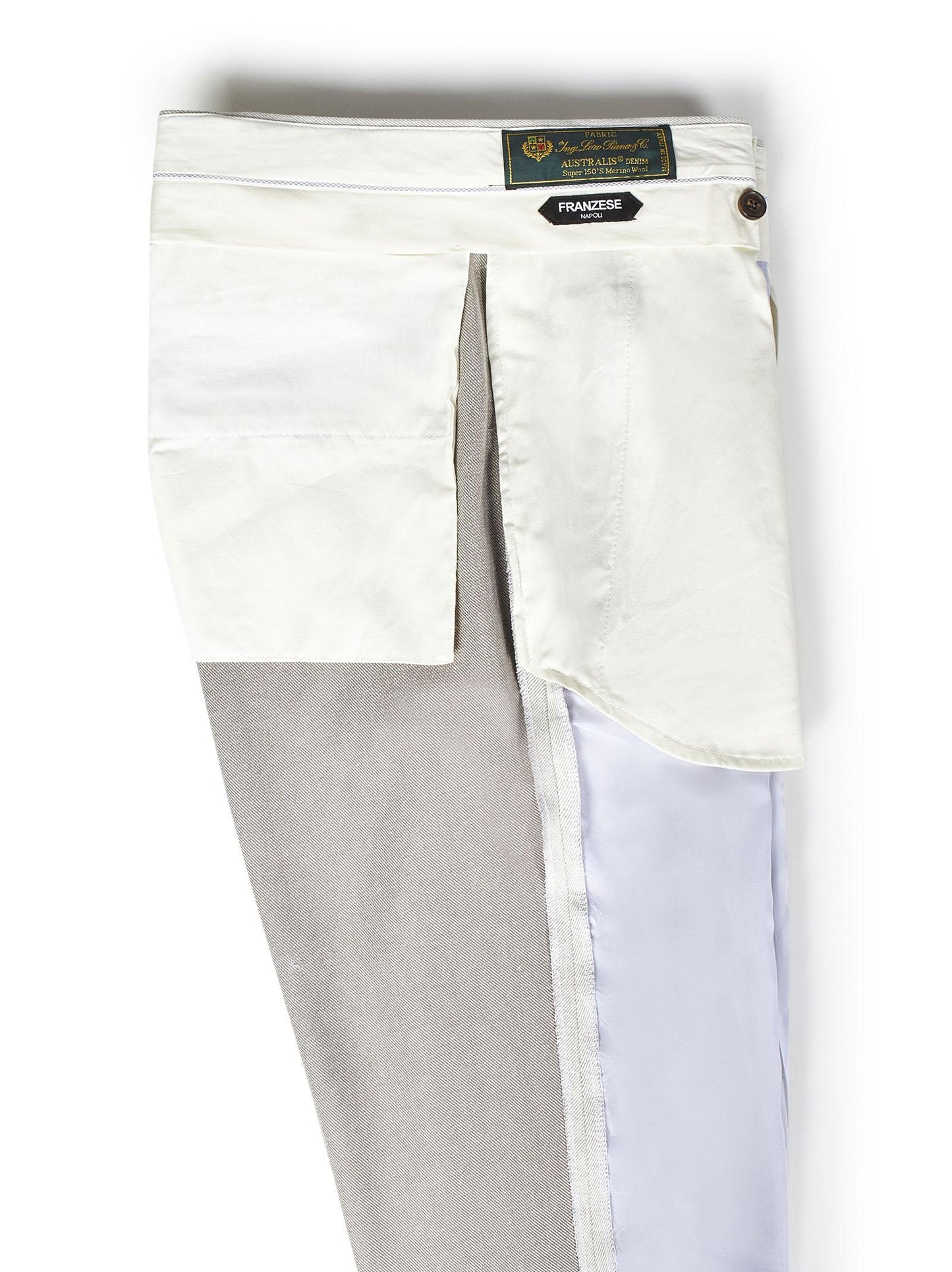 Pantaloni modello Stefano De Martino Franzese Napoli FMP445 CREAMBUFF Franzese Collection Pronta Sartoria