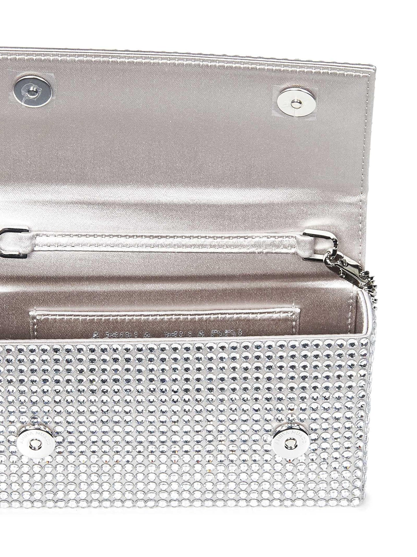 Clucth Paloma Mini Amina Muaddi PALOMAMINI SILVER Amina Muaddi