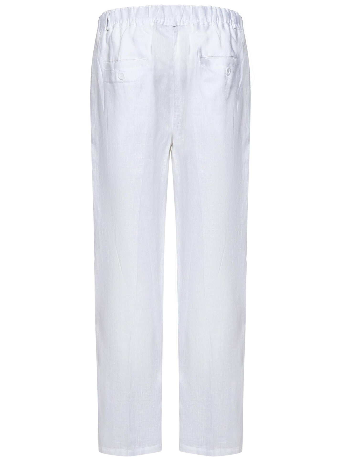 Pantaloni Lapo Elkann Franzese Napoli<BR/> FRAPT01 BIANCO Franzese Collection Pronta Sartoria
