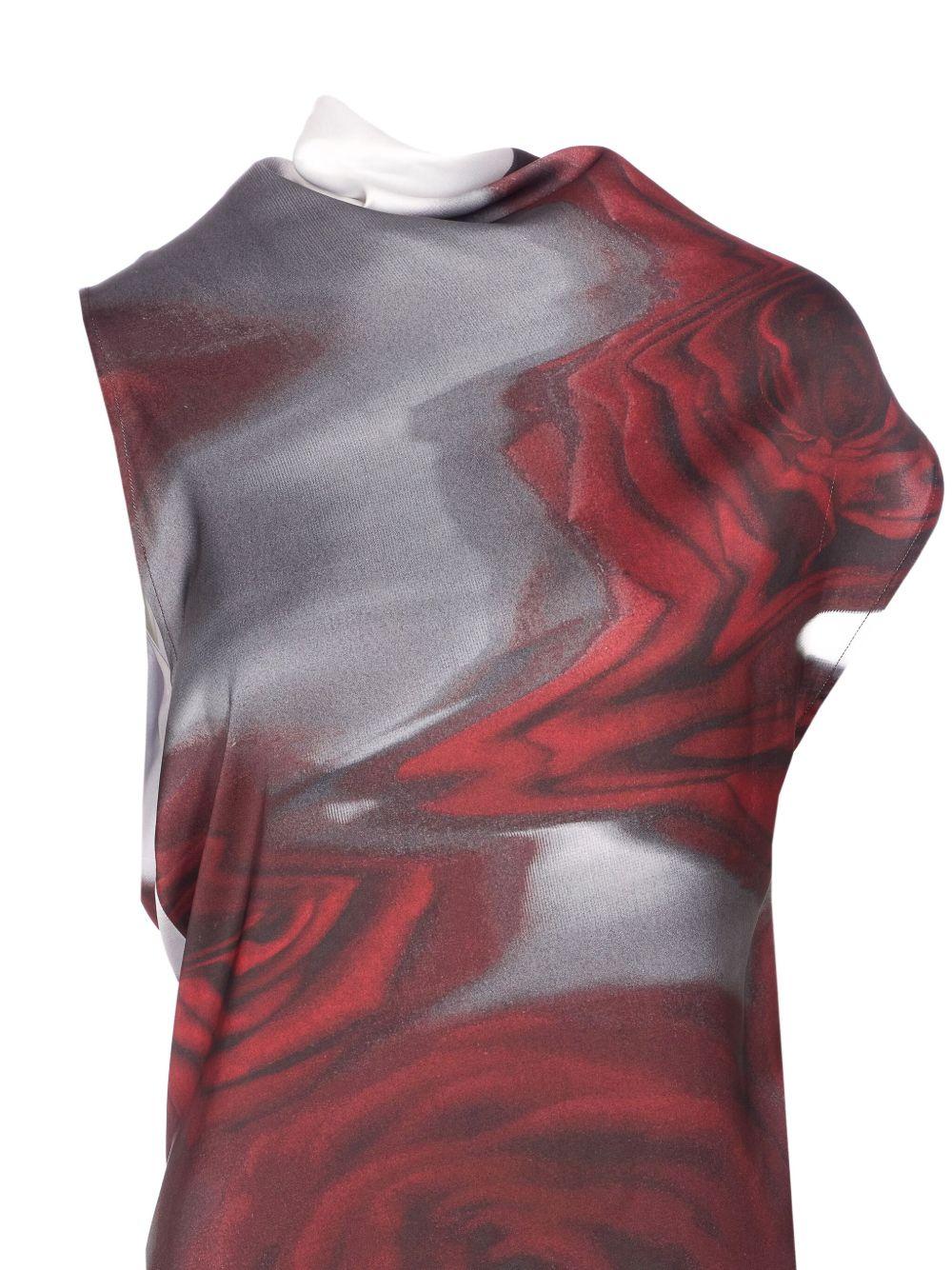 Abito Lungo The Long Red Blurry Roses Jean Paul Gaultier WDR075W050 010230 Jean Paul Gaultier