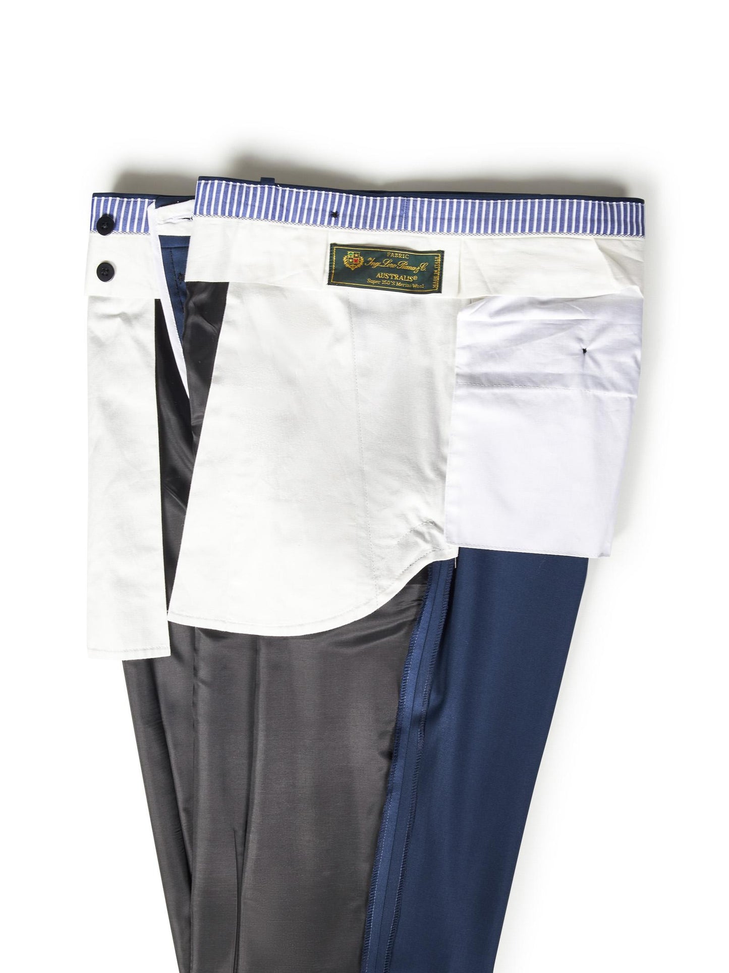 Pantaloni modello Stefano De Martino Franzese Napoli FRP2507 BLU Franzese Collection Pronta Sartoria
