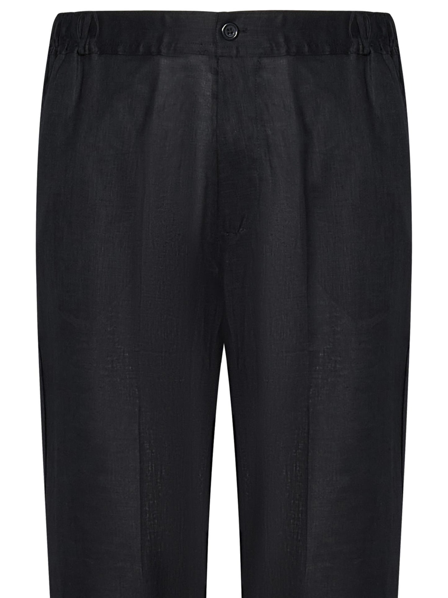 Pantaloni Lapo Elkann Franzese Napoli<BR/> FRAPT01 NERO Franzese Collection Pronta Sartoria