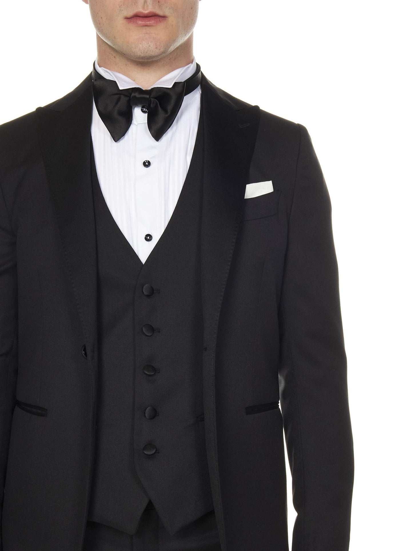 Abito Modello James Bond 007 Franzese Napoli FRACRISTAL NERO Franzese Collection Pronta Sartoria