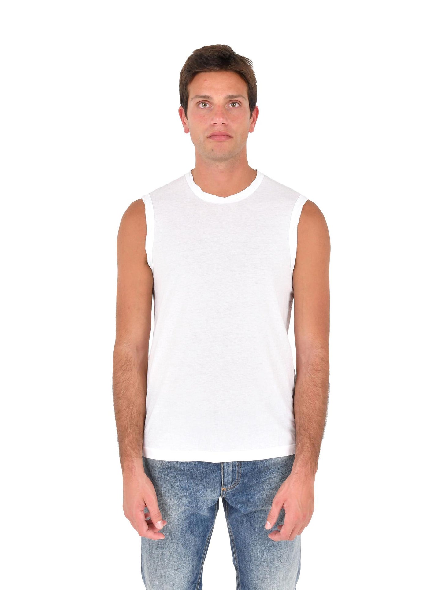 Top LA Muscle James Perse MKJ3632 WHT James Perse