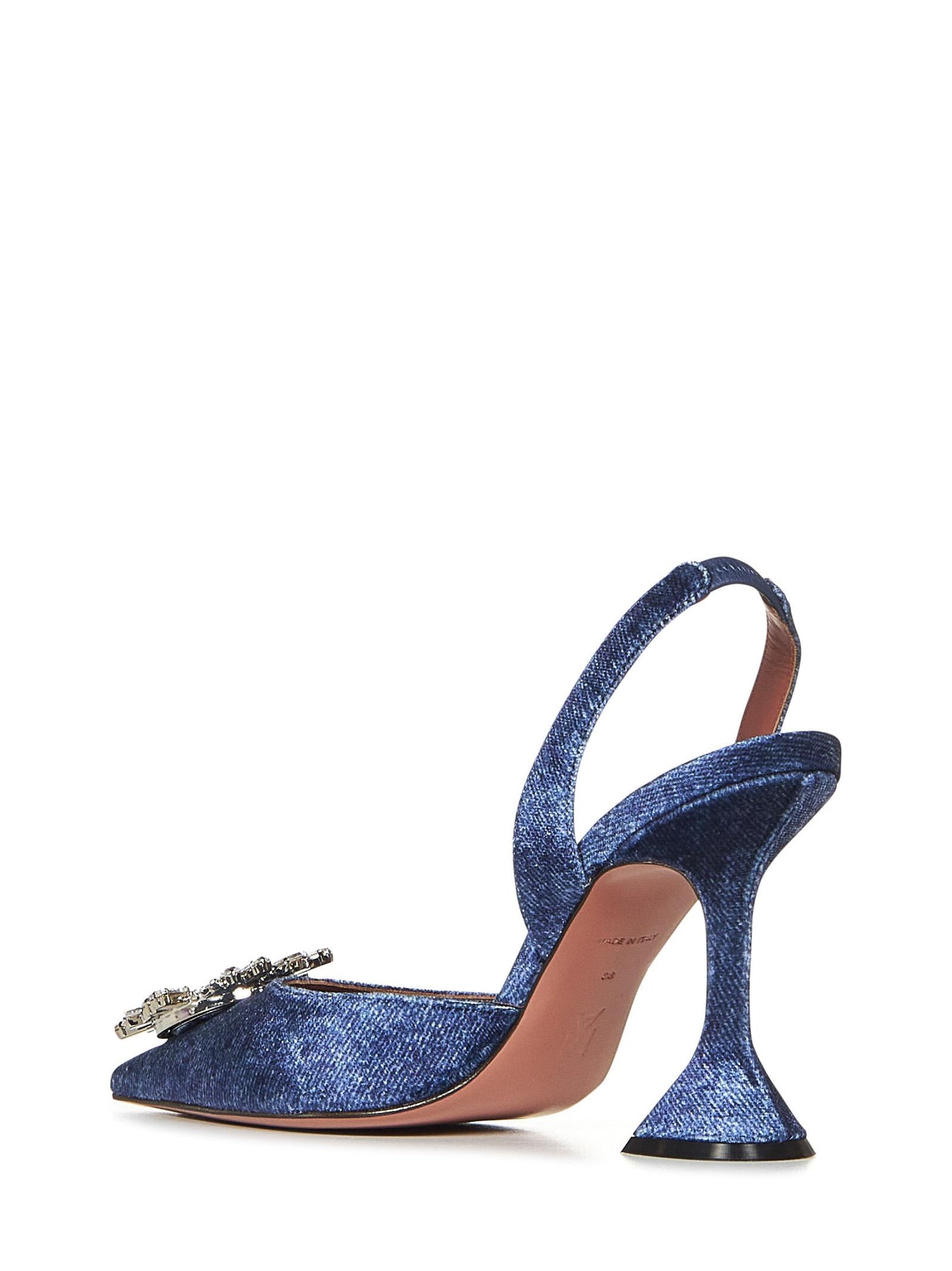 Décolleté Begum Sling Amina Muaddi<BR/> BEGUMSLING DENIM Amina Muaddi