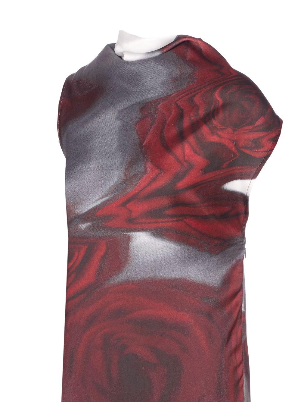 Abito Lungo The Long Red Blurry Roses Jean Paul Gaultier WDR075W050 010230 Jean Paul Gaultier