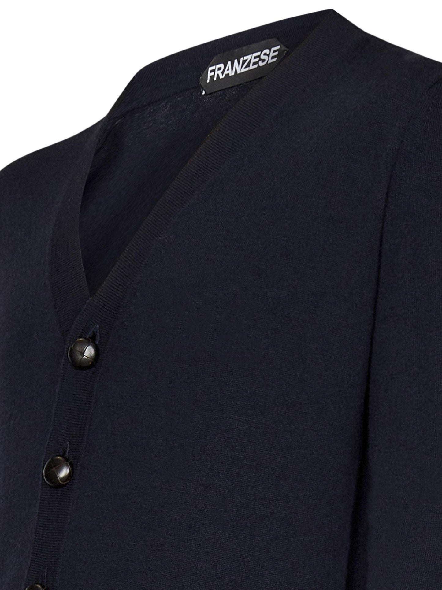 Cardigan modello Brad Pitt Franzese Napoli MA8055 BLU Franzese Collection Pronta Sartoria