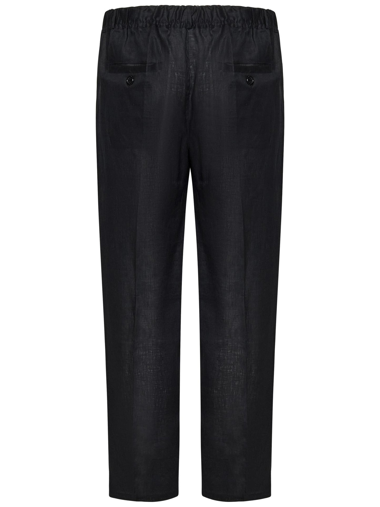 Pantaloni Lapo Elkann Franzese Napoli<BR/> FRAPT01 NERO Franzese Collection Pronta Sartoria