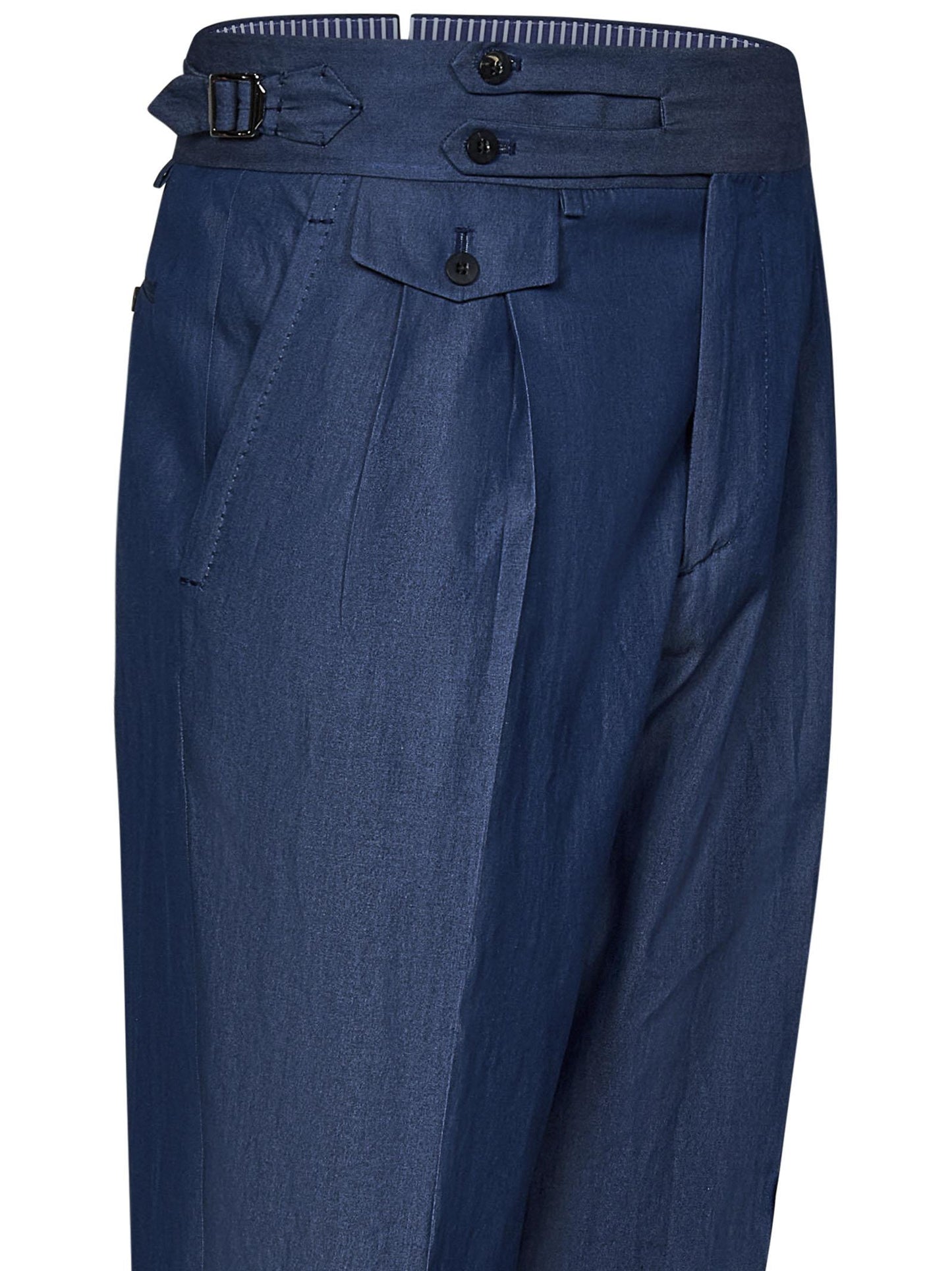 Pantaloni modello Principe di Savoia Franzese Napoli FRAP0125 DENIM Franzese Collection Pronta Sartoria