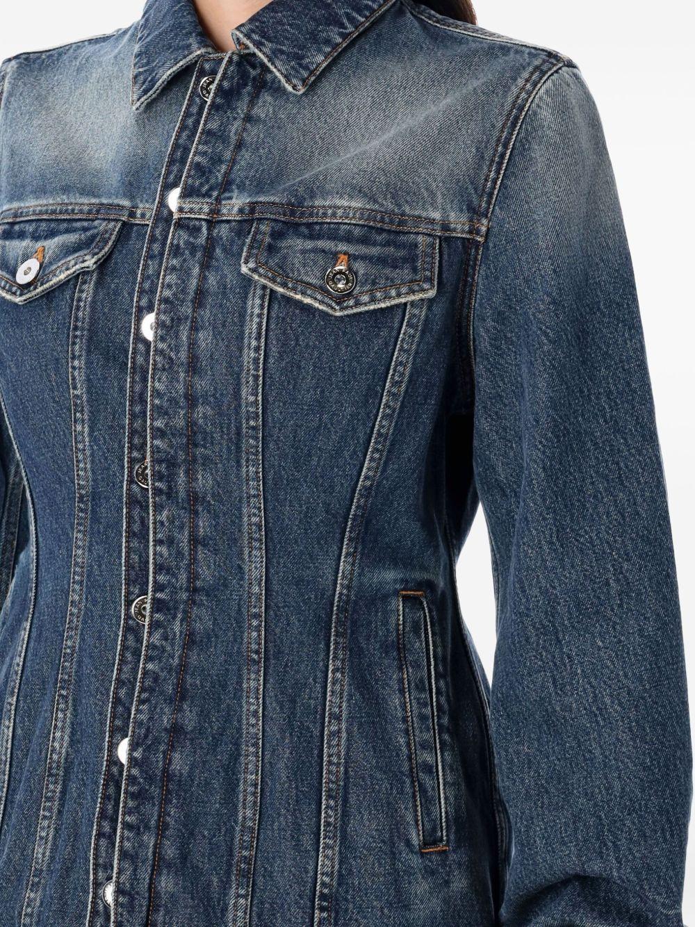 Giubbino The Blue Denim Jacket with Oversized Sleeves Jean Paul Gaultier WJA003D024 57 Jean Paul Gaultier