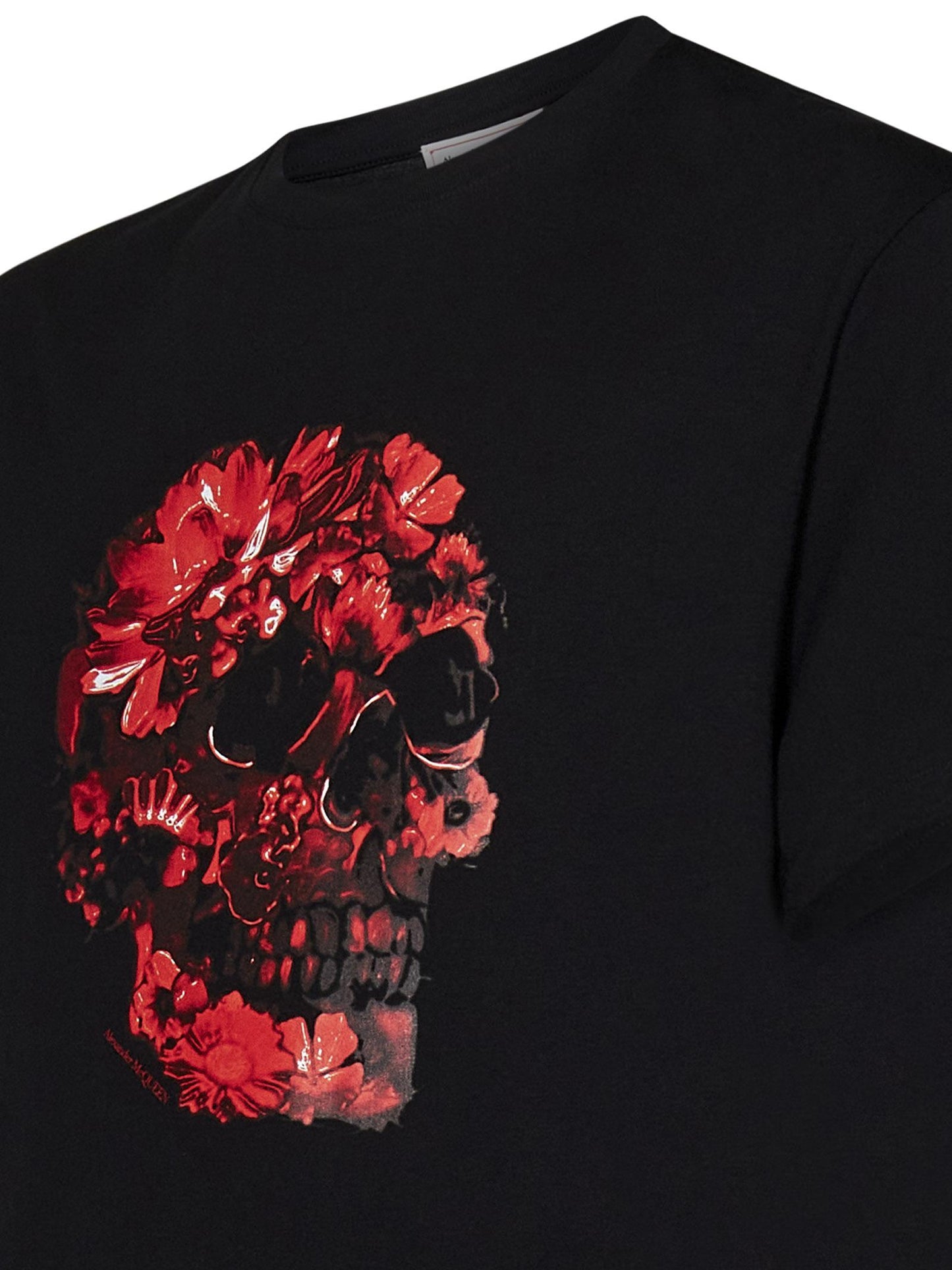 T-shirt Wax Flower Skull Alexander McQueen 794575QTABM 0512 Alexander McQueen