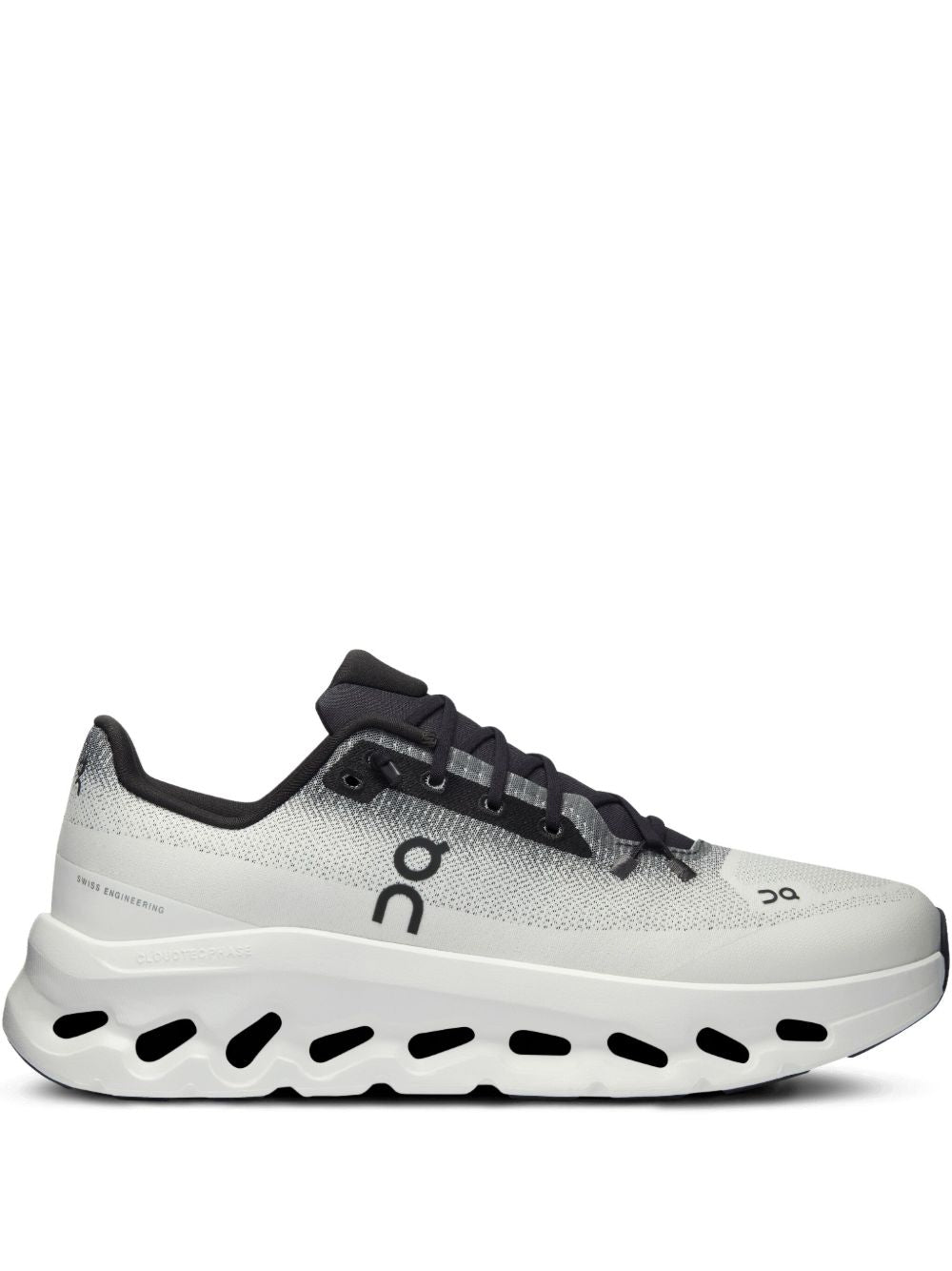 Sneakers Cloudtilt nero e avorio in mesh tecnico di poliestere riciclato. 3ME10101430 BLACKIVORY On Running 