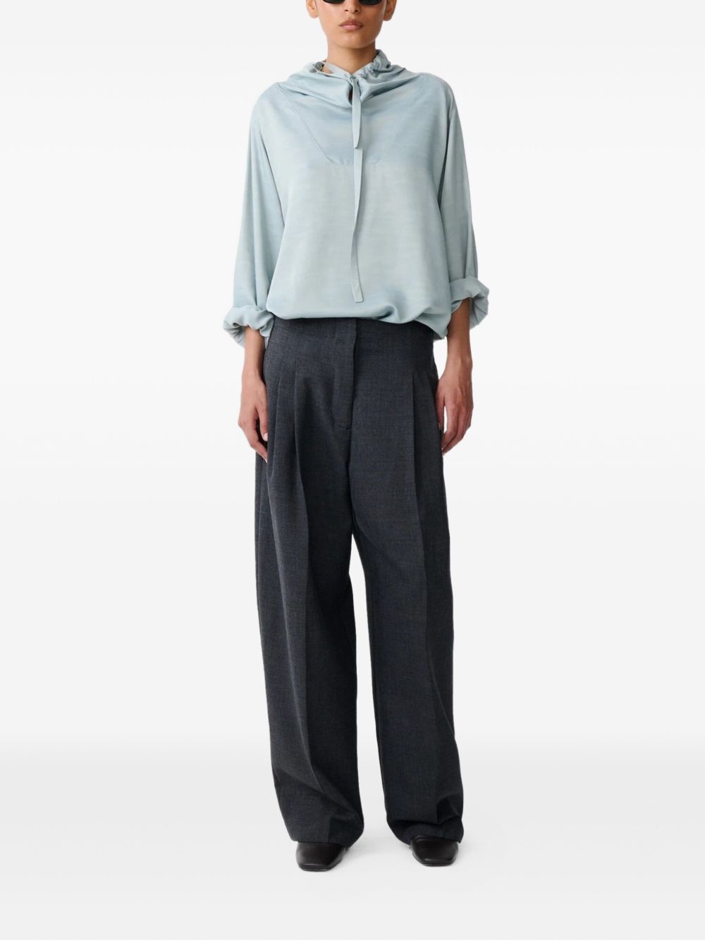 Pantaloni LIRA STUDIO NICHOLSON LIRASNW1681 SLATE MELANGE STUDIO NICHOLSON 