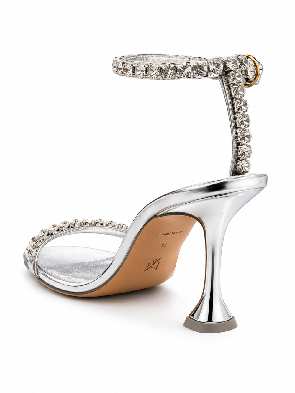 Sandali Gigi 95 Amina Muaddi GIGISANDAL95 SILVERMIRROR Amina Muaddi 