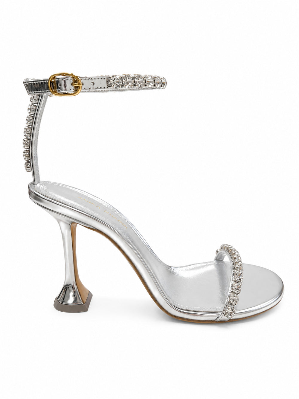 Sandali Gigi 95 Amina Muaddi GIGISANDAL95 SILVERMIRROR Amina Muaddi 