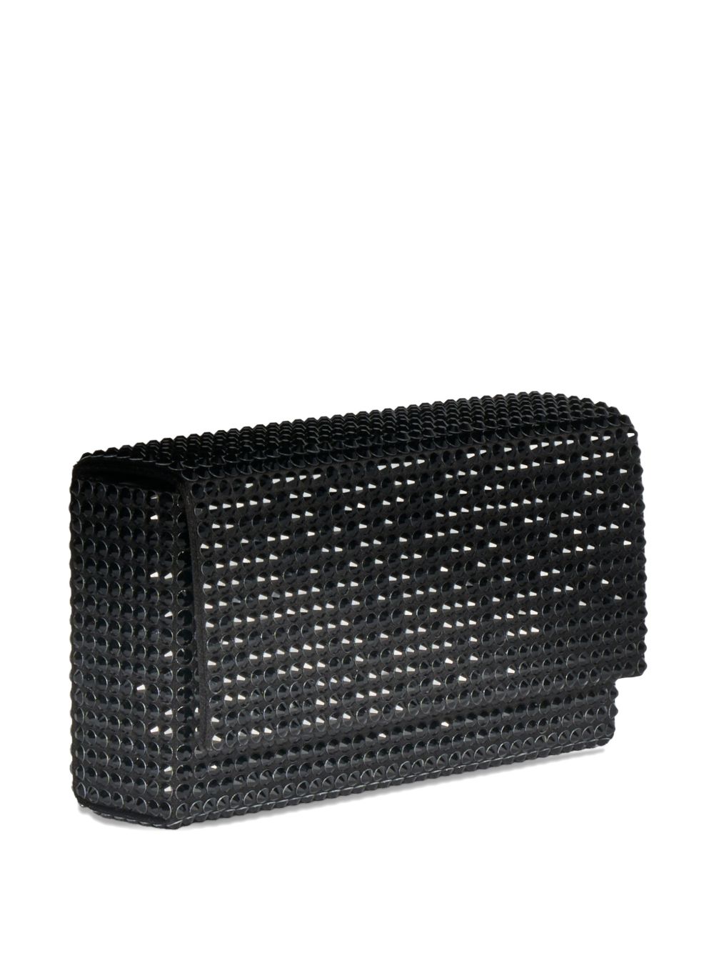 Clucth Paloma Mini Satin Amina Muaddi PALOMAMINISATIN BLACKJETBLACK Amina Muaddi 