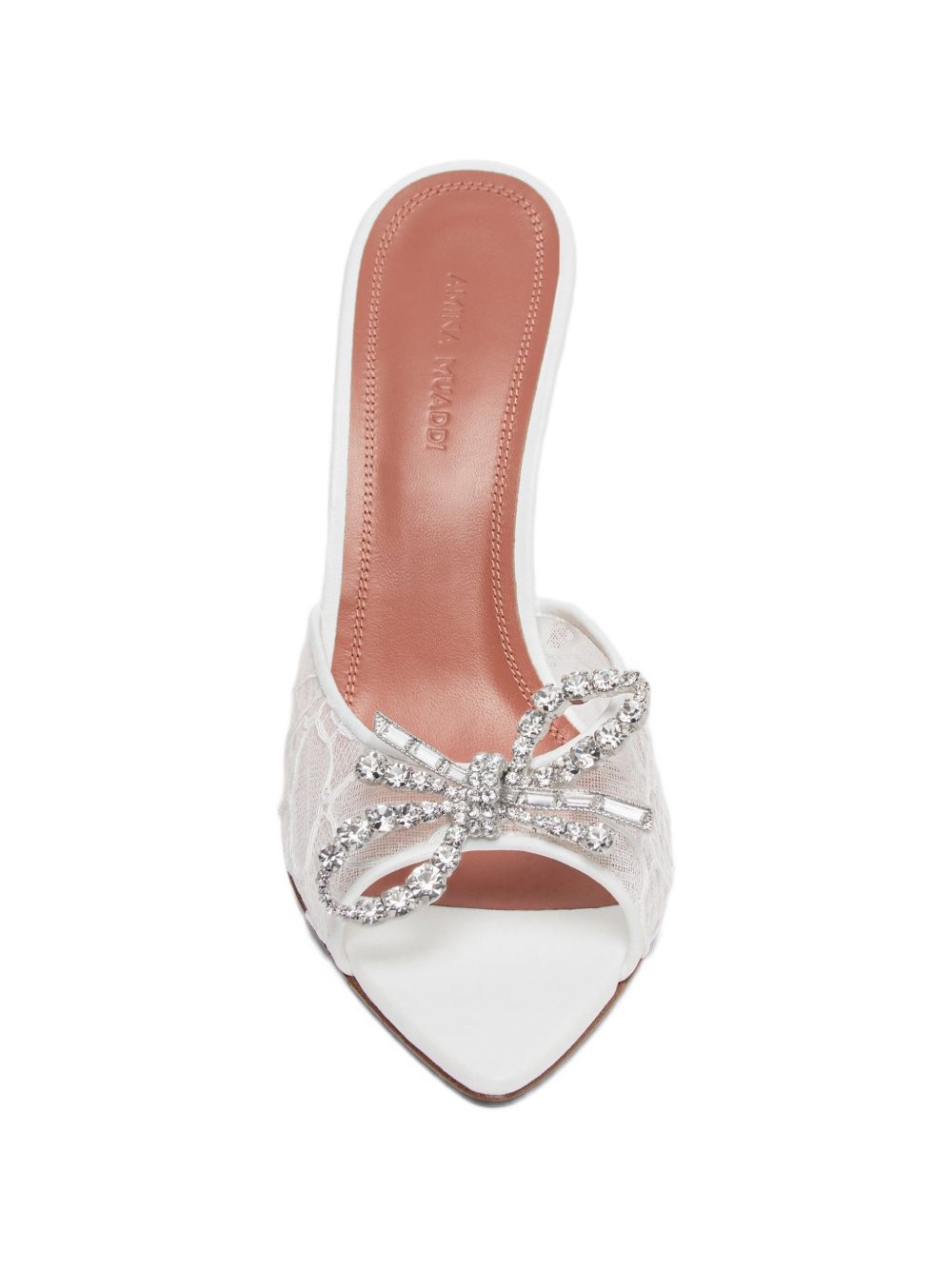 Sandali Rosie Lace Slipper 95 Amina Muaddi ROSIELACESLIPPER95 IVORY Amina Muaddi 