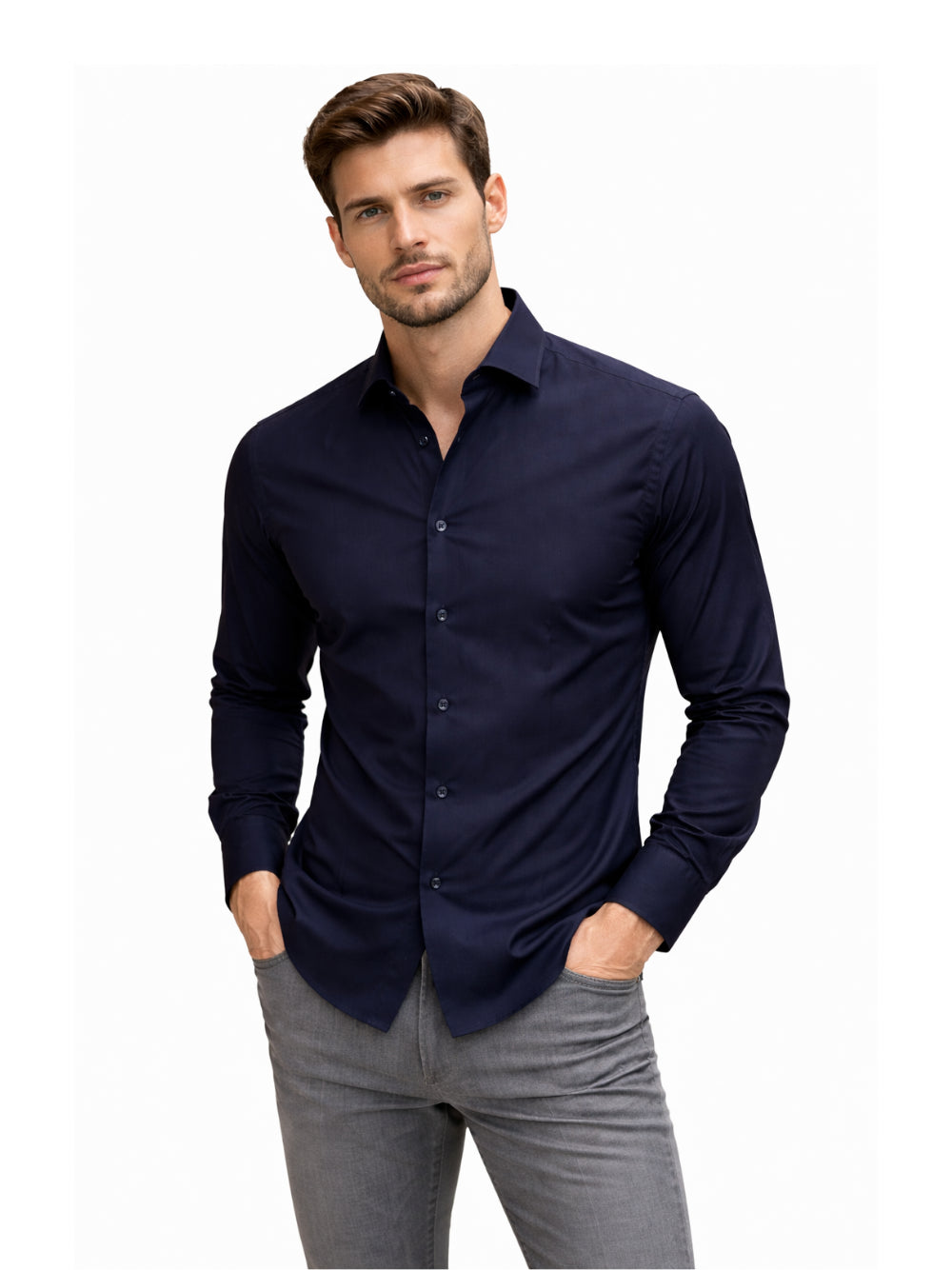 Camicia modello Montezemolo Franzese Napoli A10015 BLU Franzese Collection 
