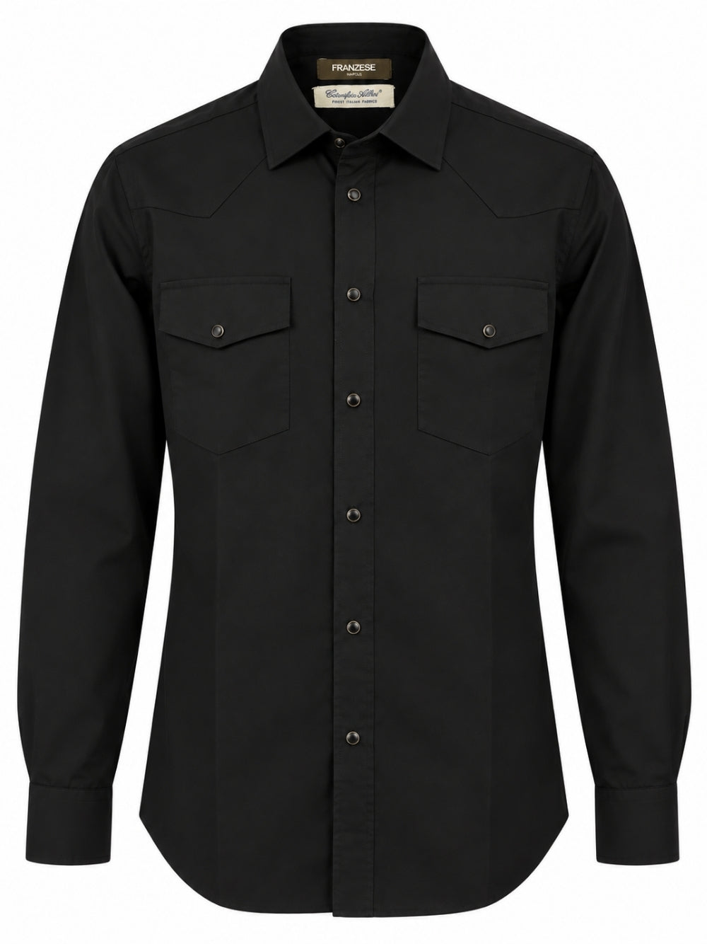Camicia modello David Beckham Franzese Napoli FRACT01 NERO CARBONIO Franzese Collection 