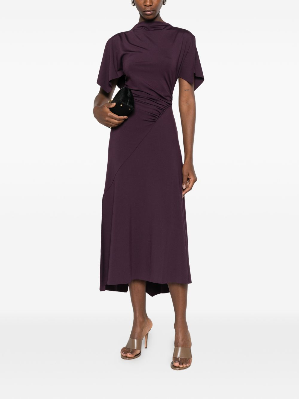 Abito Midi Blousey Victoria Beckham 1326JDR007350A BLACKCURRANT Victoria Beckham 