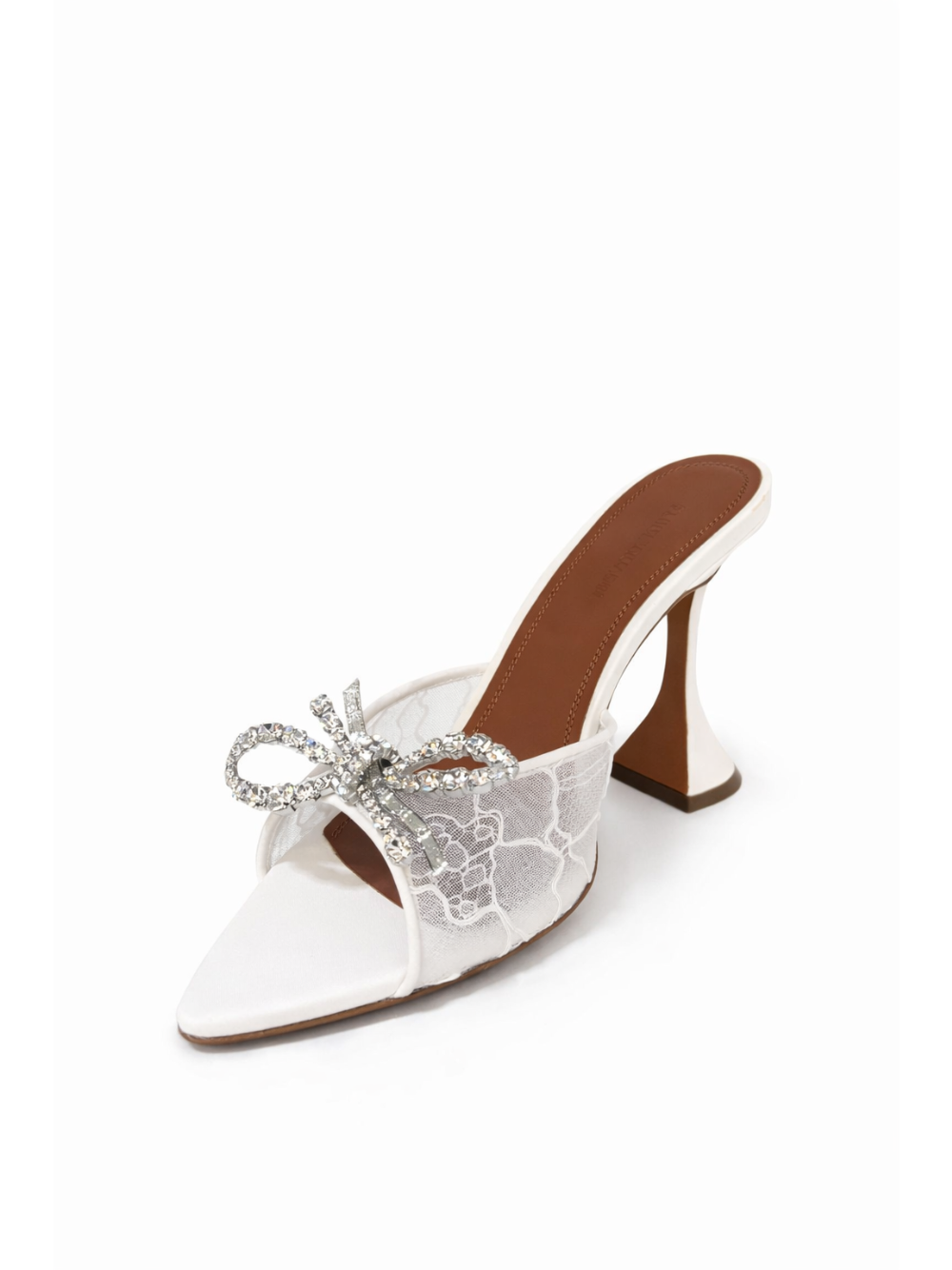 Sandali Rosie Lace Slipper 95 Amina Muaddi ROSIELACESLIPPER95 IVORY Amina Muaddi 