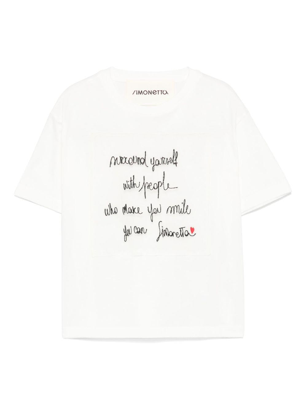 T-shirt Simonetta SW8A11J0177 101 Simonetta 