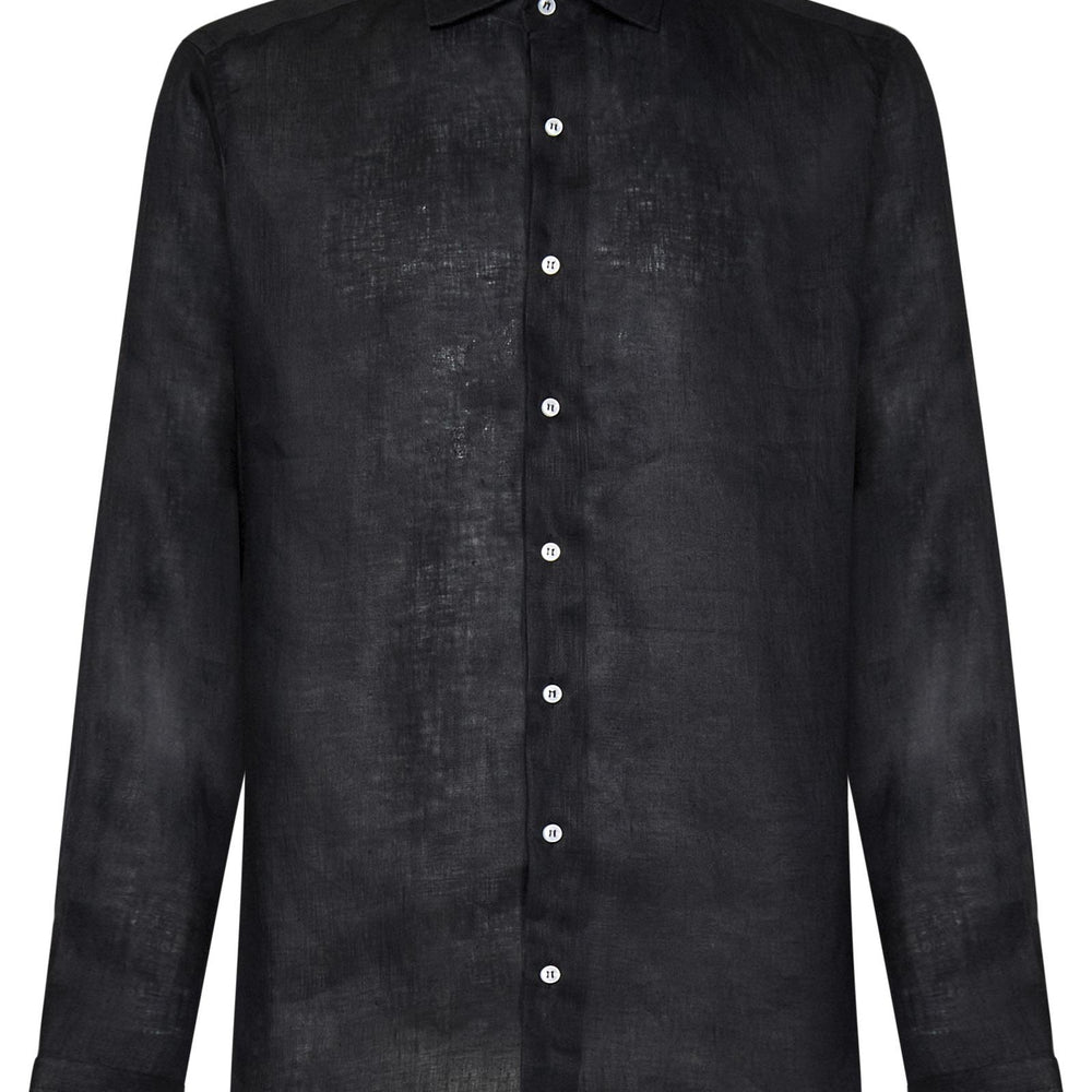 Camicia James Bond Franzese Napoli FRACM02 NERO Franzese Collection Pronta Sartoria 