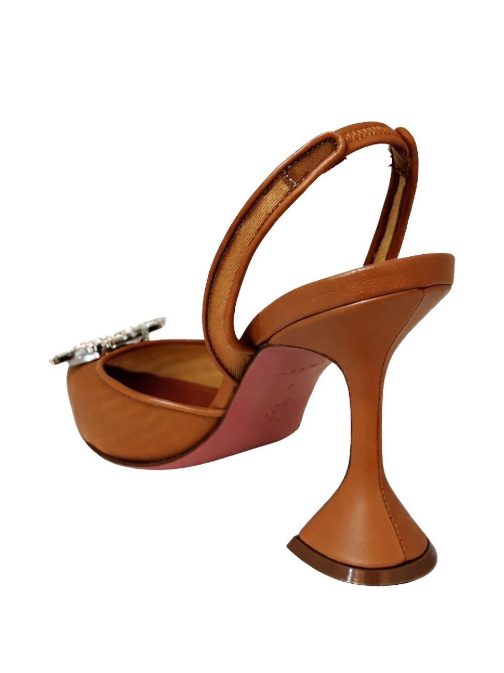 Décolleté Begum Mesh Sling 95 Amina Muaddi BEGUMMESHSLING95 LATTE Amina Muaddi 