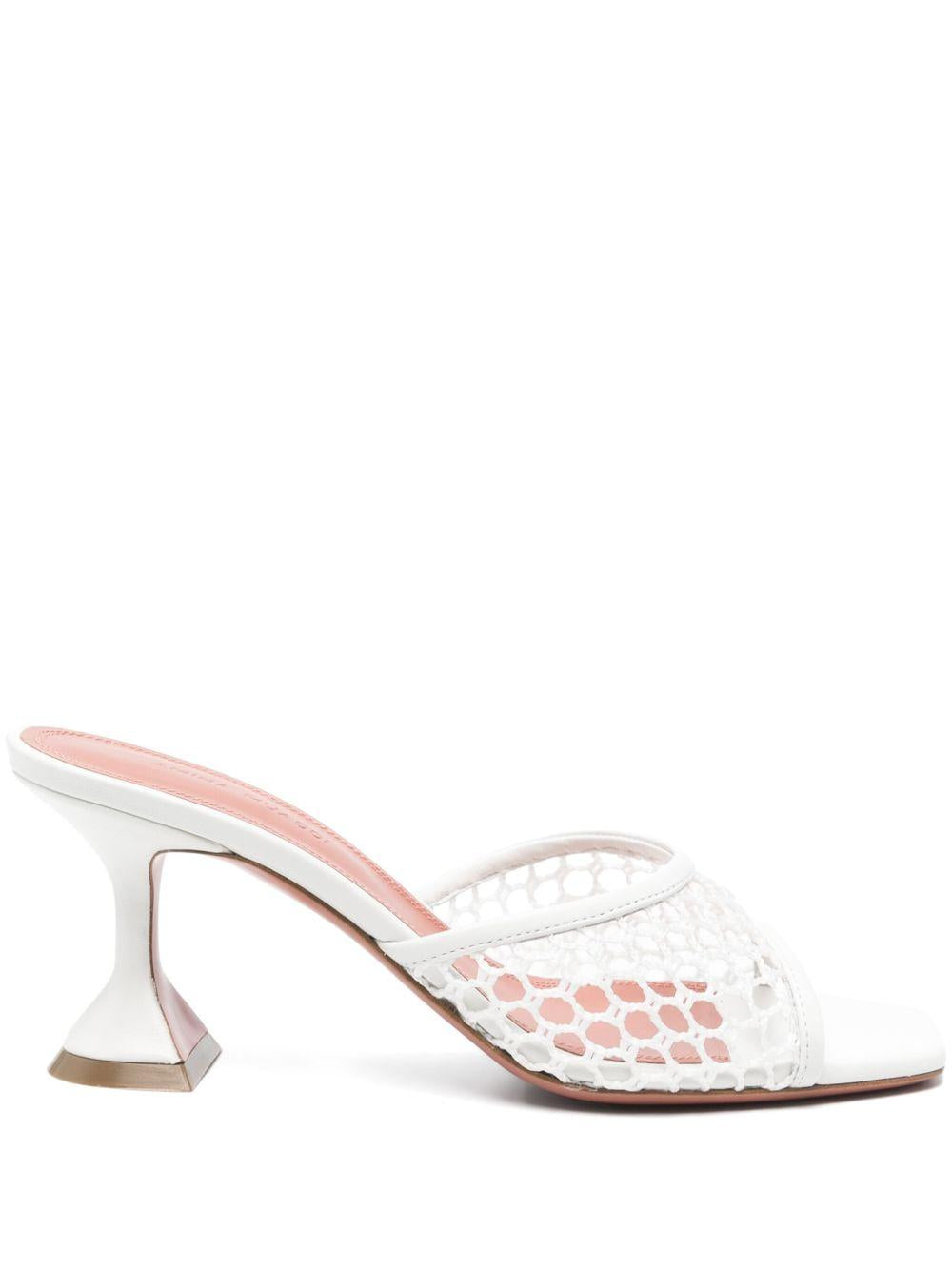 Sandali Lupita Net Slipper 70 Amina Muaddi LUPITANETSLIPPER70 WHITENETWHITENAPPA Amina Muaddi 