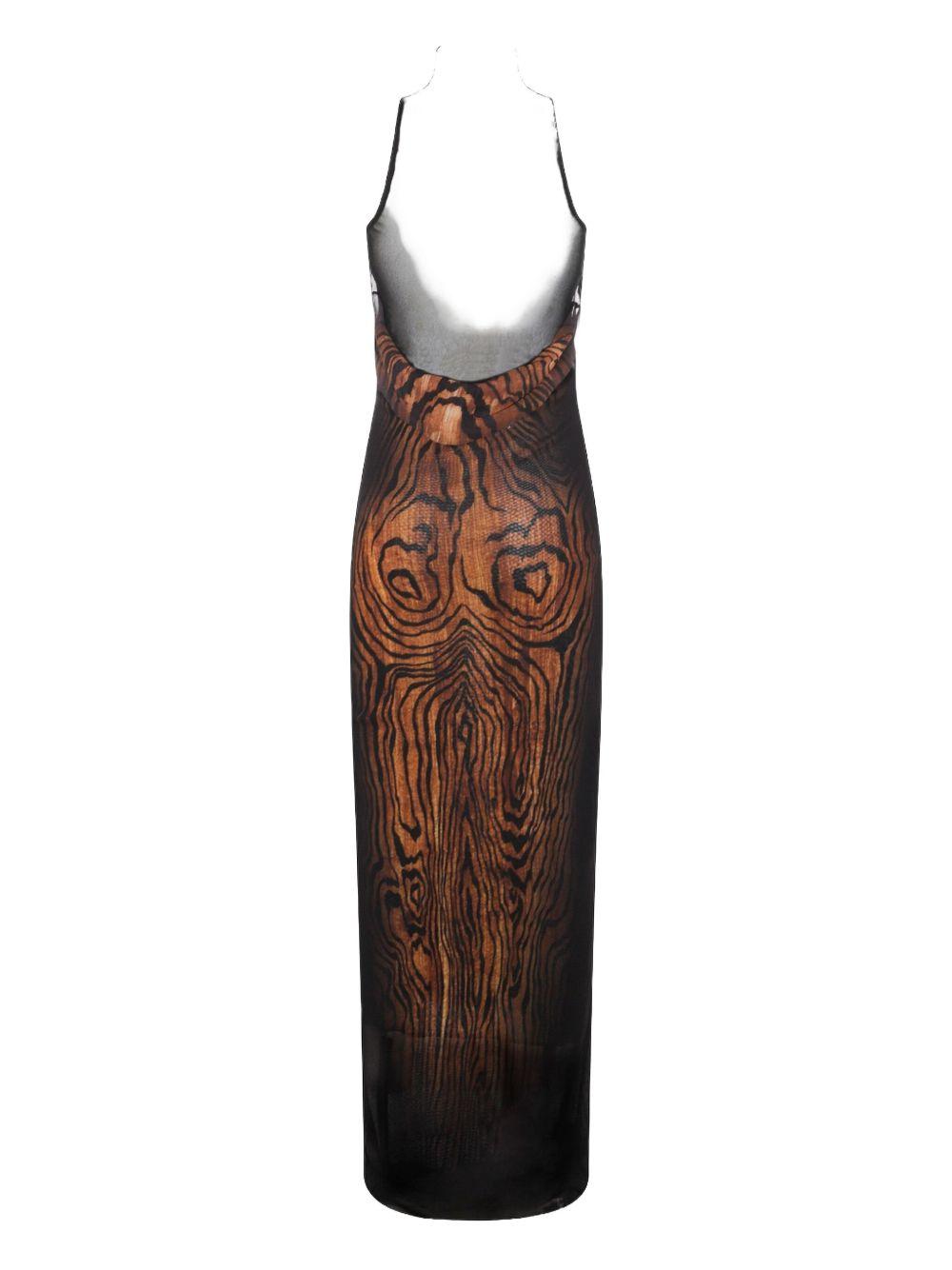 Abito Lungo The Long Draped Wood Jean Paul Gaultier WDR029M002P 0060 Jean Paul Gaultier 