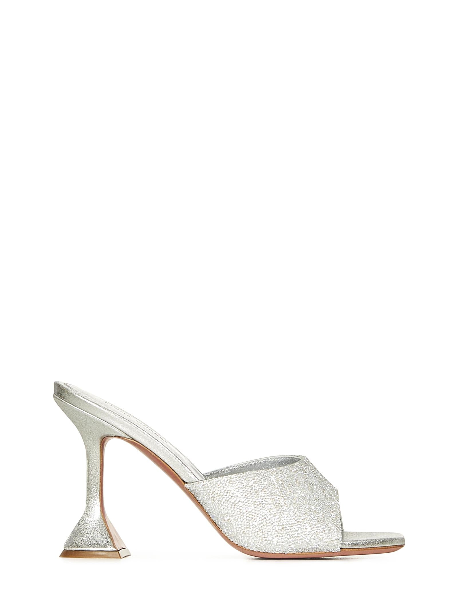 Amina Muaddi LUPITACRYSTAL95SILVER