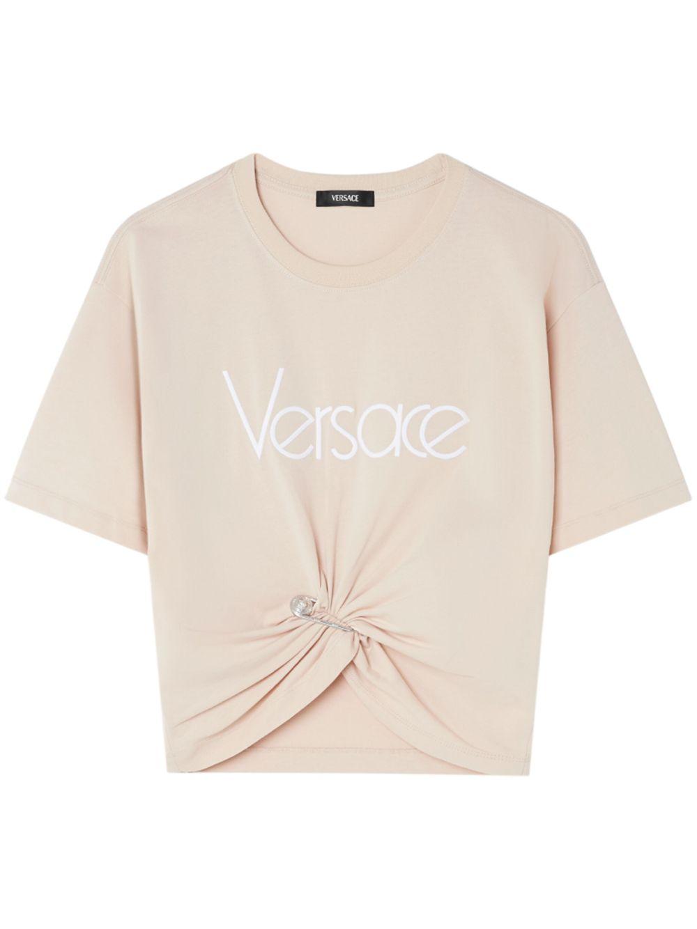 T-shirt 1978 Re-Edition Logo Safety Pin Versace 10188981A13610 2KQ70 Versace 