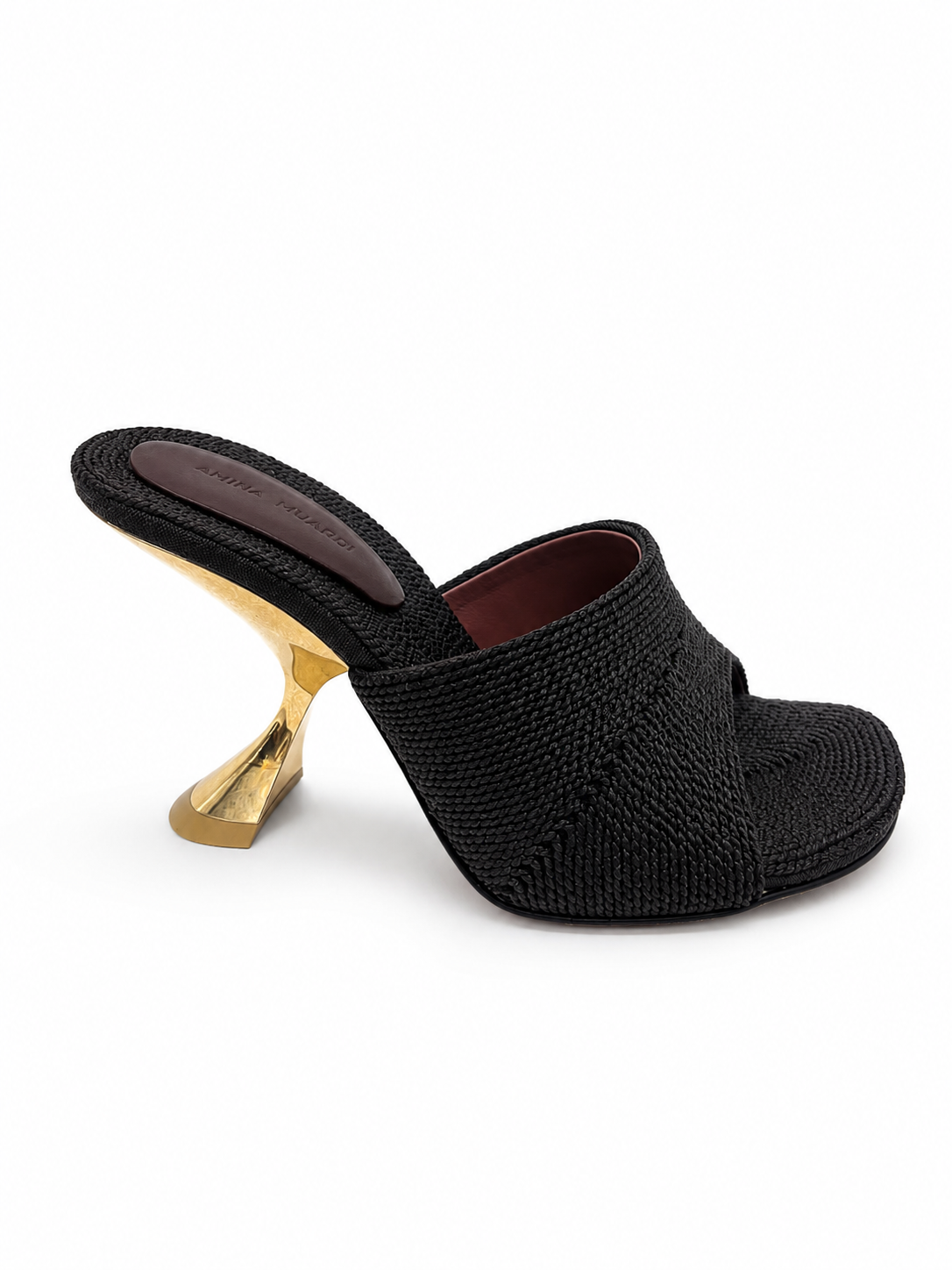 Sandali Taylor Woven Slipper 90 Amina Muaddi TAYLORSLIPPER90 COFFEE Amina Muaddi 