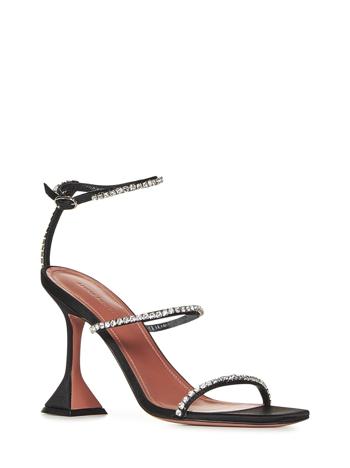 Sandali Gilda Sandal Satin Amina Muaddi GILDASANDALSATIN BLACK Amina Muaddi 