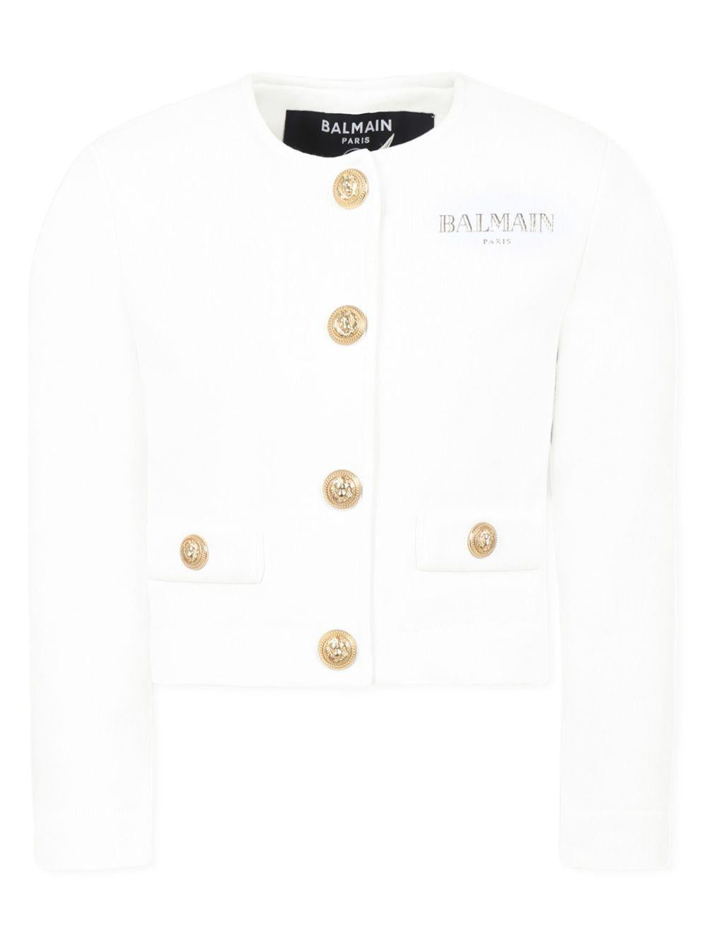 Giacca Balmain Paris Kids BW2A84Z0081 100OR Balmain Paris Kids 