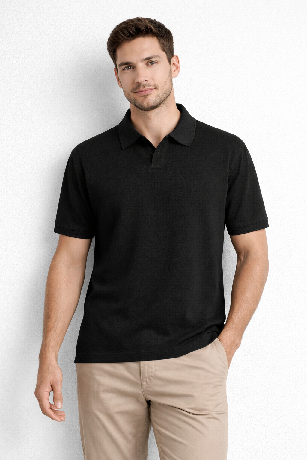 Polo modello Gossip Franzese Napoli MA8352 NERO Franzese Collection Pronta Sartoria 