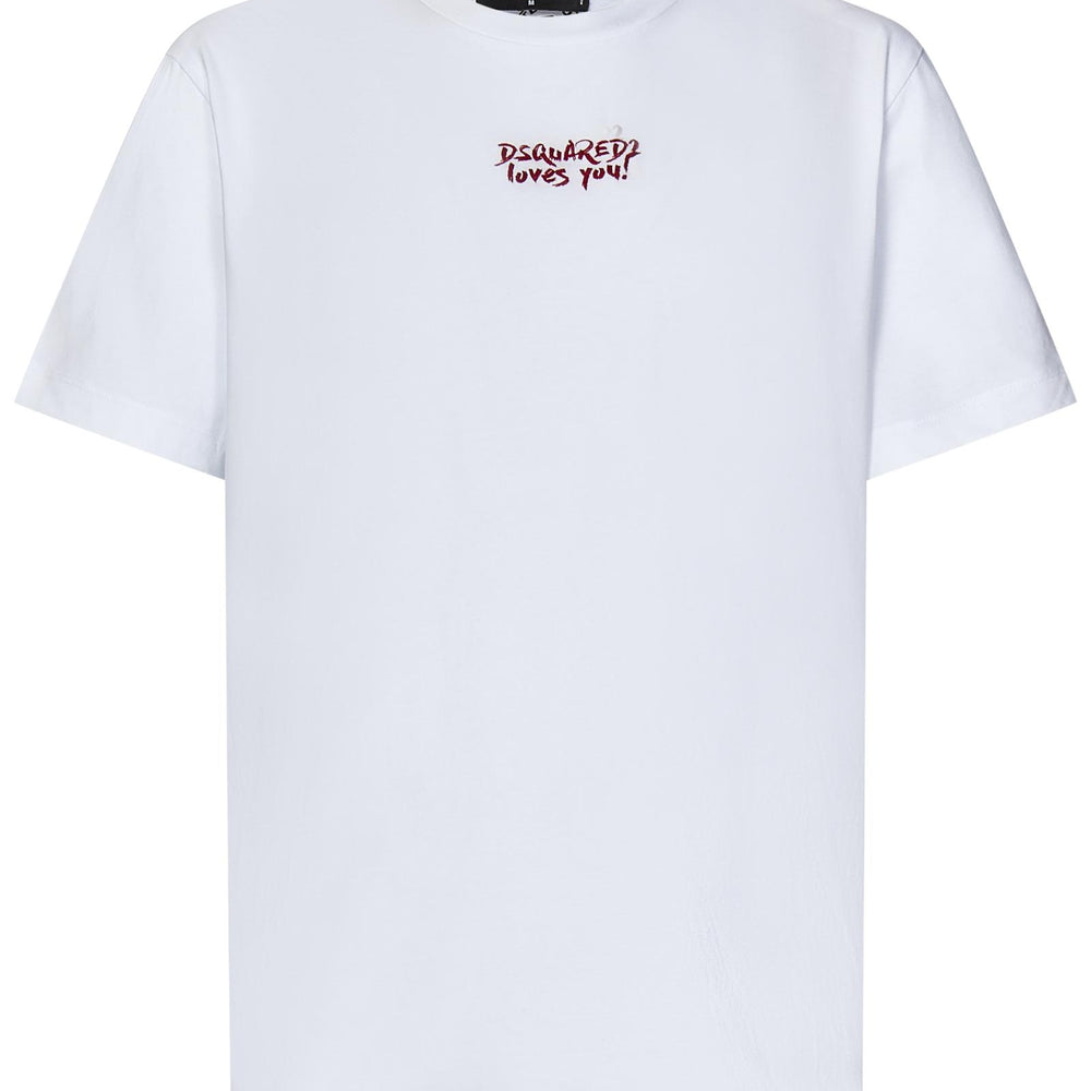 T-shirt Dsquared2 Loves You Regular Fit Dsquared2 S74GD1362D20020 100 Dsquared2 