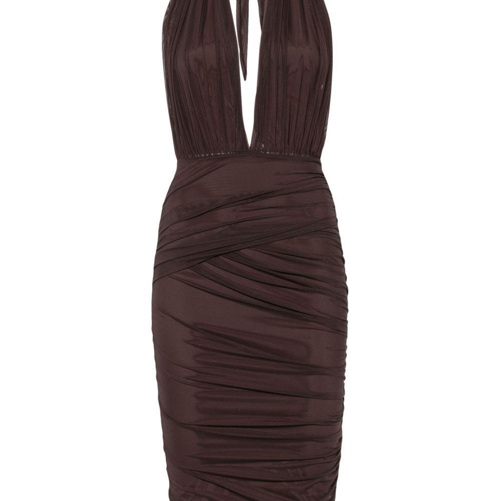 Abito Midi TAMIE SHEER Amazuìn 10TAMUSCH CHOCOLATE Amazuìn 